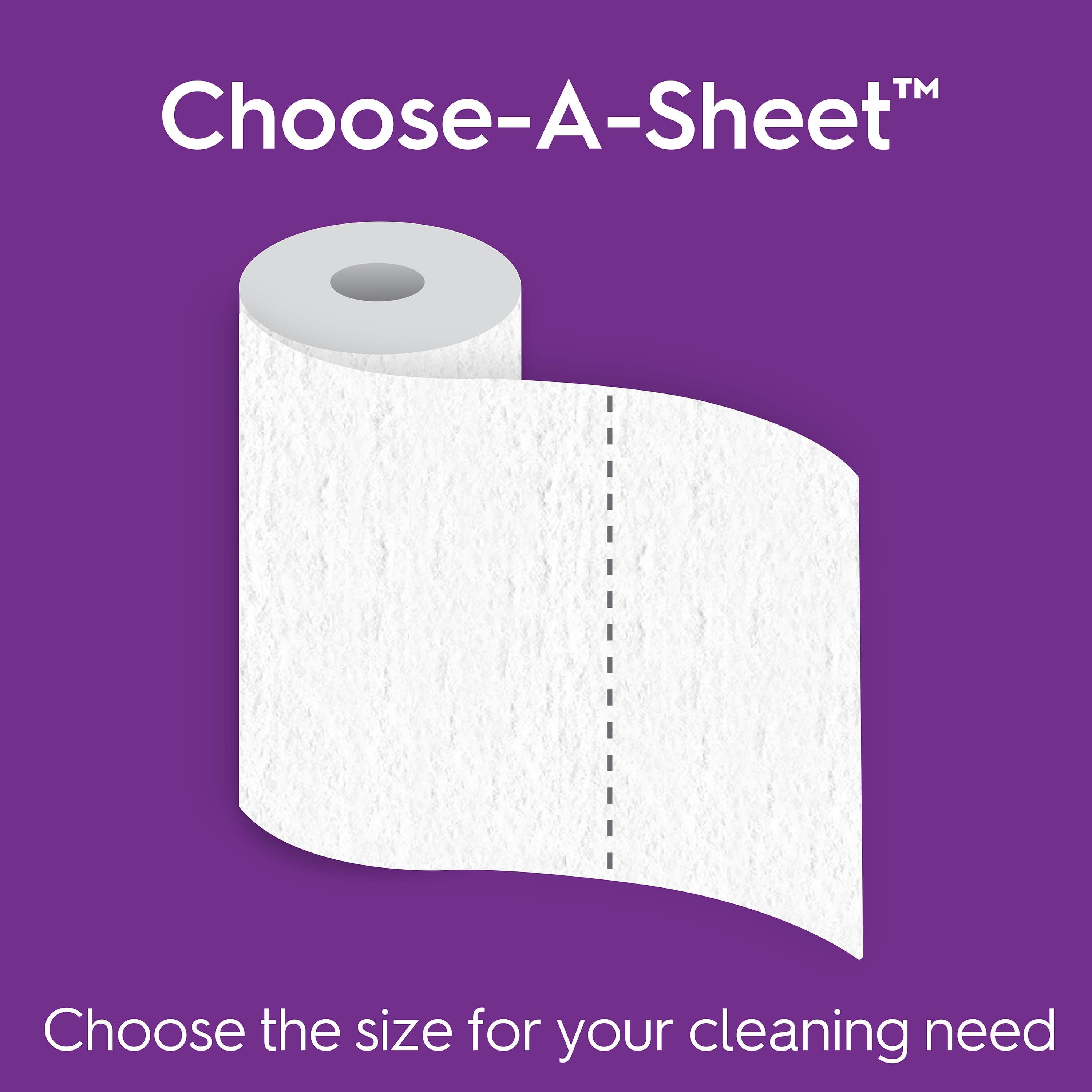 Viva Signature Cloth Paper Towels, Choose-A-Sheet, Durable Absorbent Cleaning Sheets (White, 8 Triple Rolls) vbt76