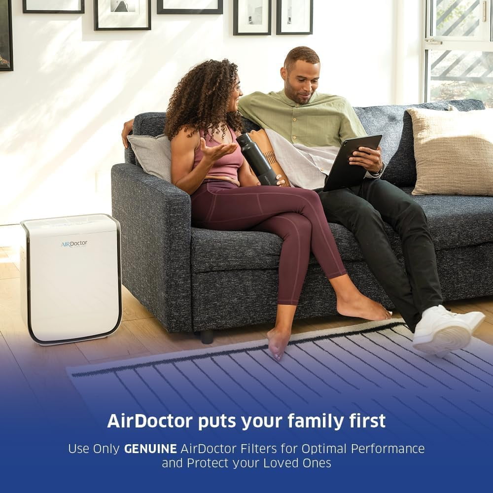 AirDoctor 2000 Genuine Replacement Pre-Filter, MERV 14 Air Purifier Filter (White, 3-Pack) upjq1