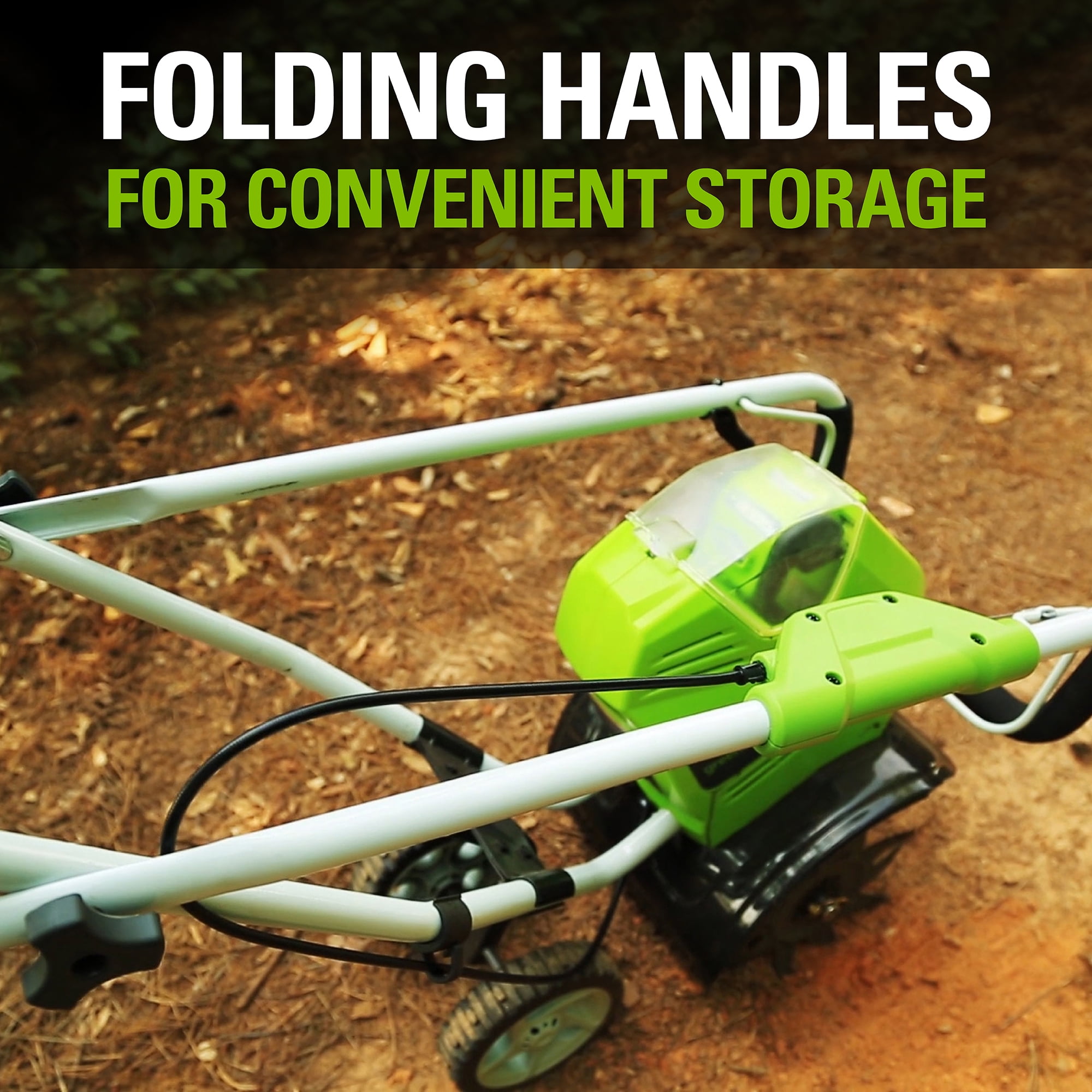 Greenworks 40V Cordless Cultivator and Tiller with 4.0Ah Battery and Charger (Green, 10 in) adbmh