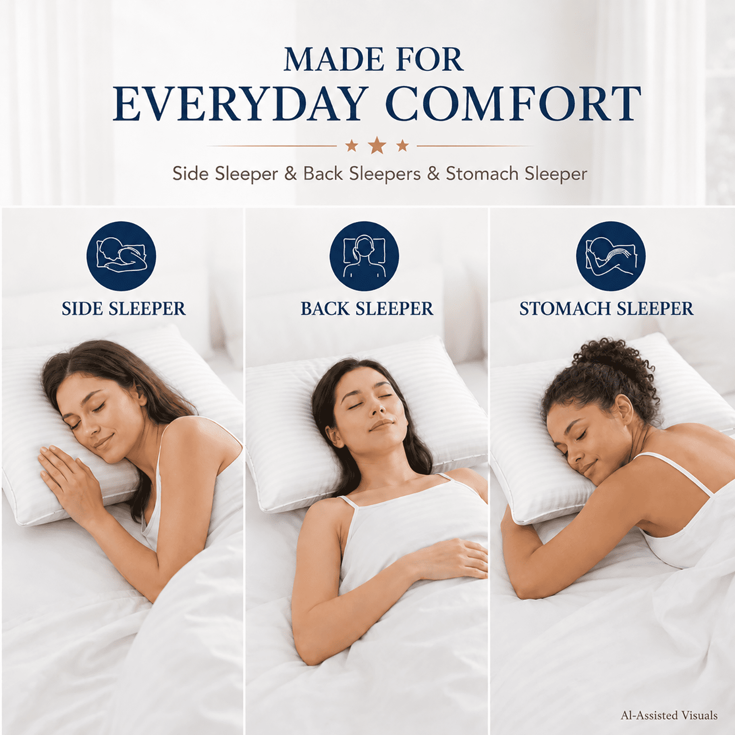 SORMAG Queen Bed Pillows, Hypoallergenic Down Alternative Sleeping Pillows for Side and Back Sleepers (White, 2 Pack, 20 in x 30 in) tl6yq