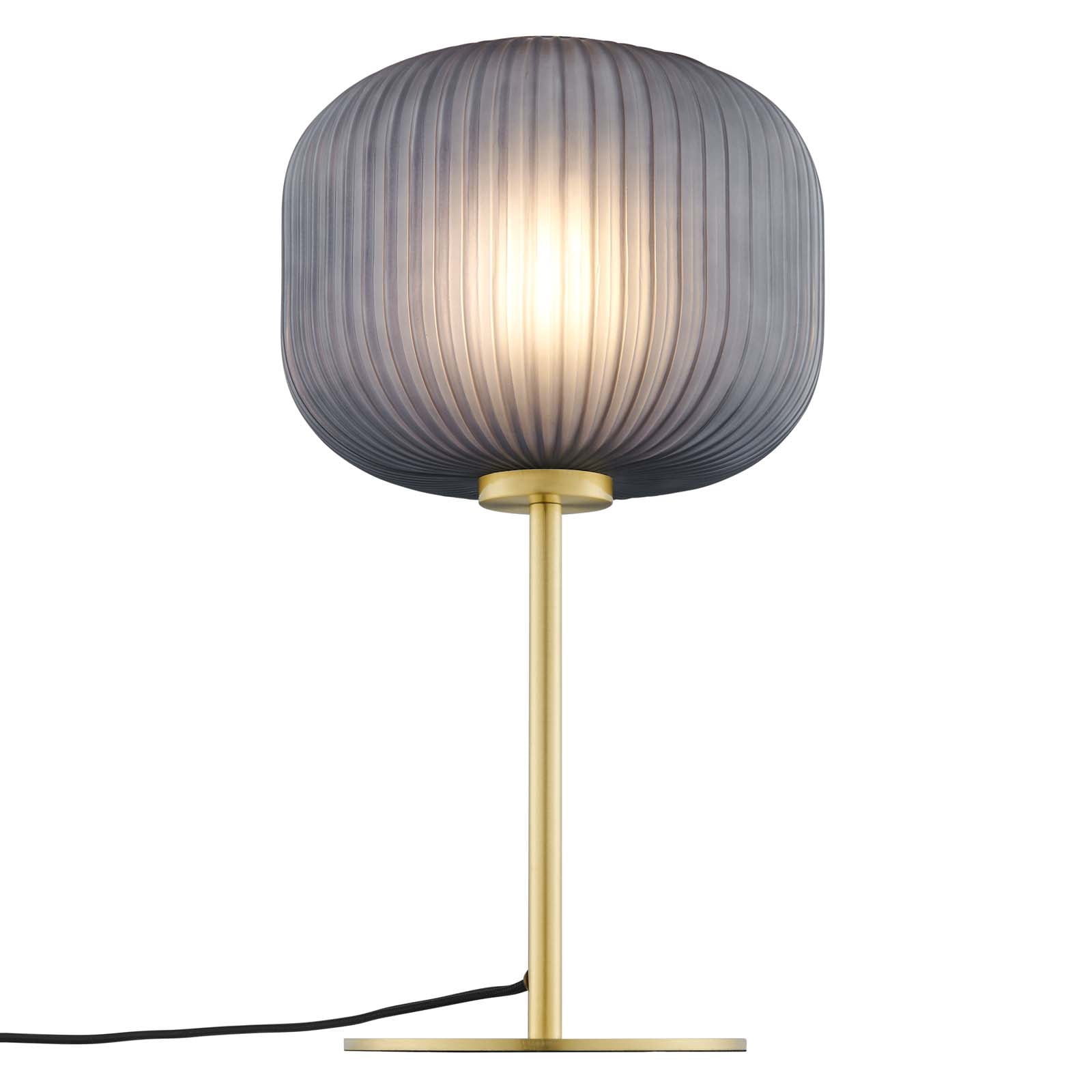Mod Modern Table Lamp with Opaque Glass Shade and Satin Brass Base (Gold, 18 in) ukvin