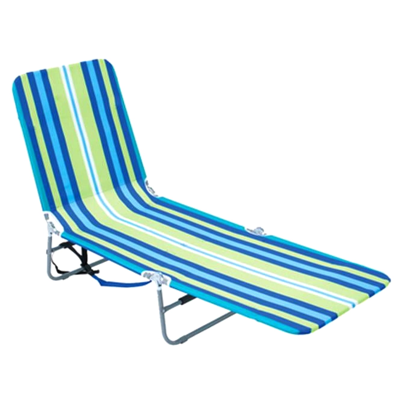 Rio Brands Backpack Chaise Lounger Adjustable Beach Chair (Silver, 72 in x 22 in) eadb1