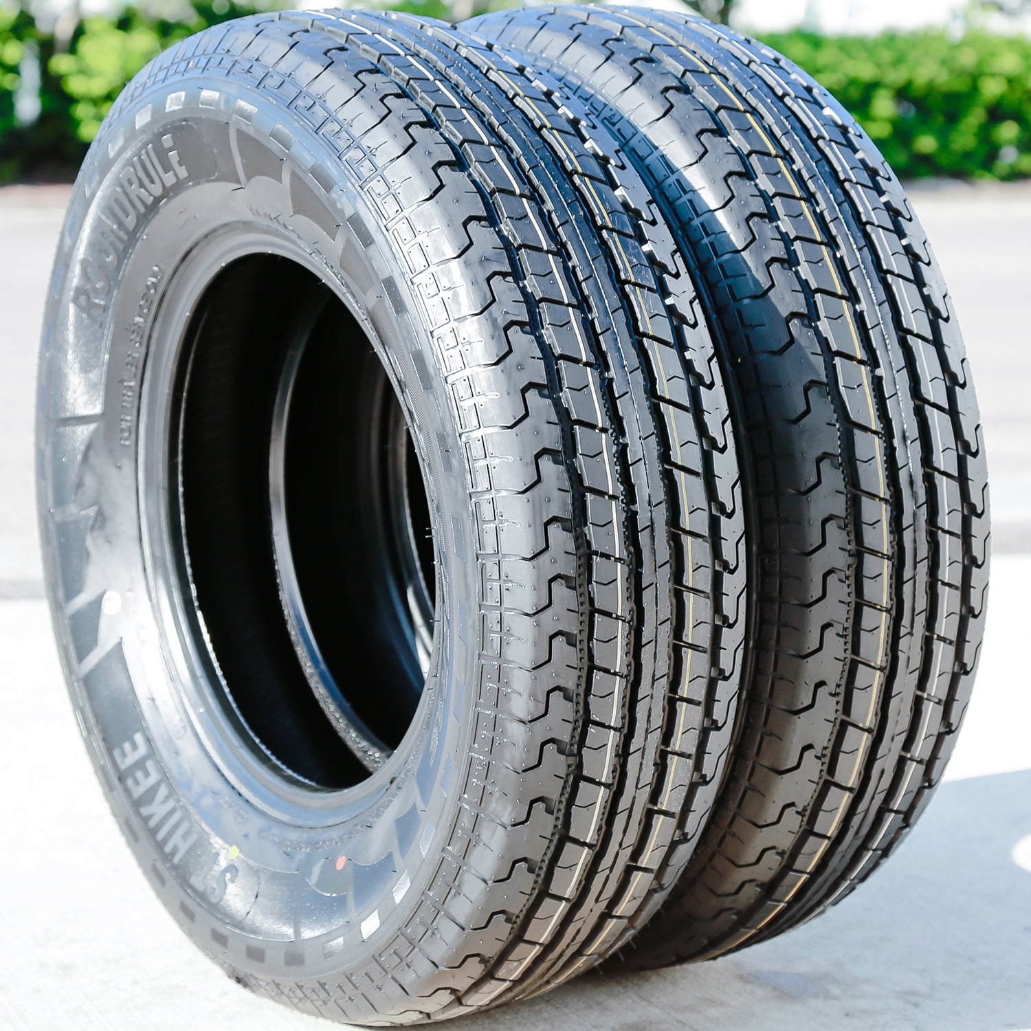 Roundrule ST Hikee Trailer Tires All Season Highway Performance (ST205/75R15, 8 Ply, Set of 4) 5hz18