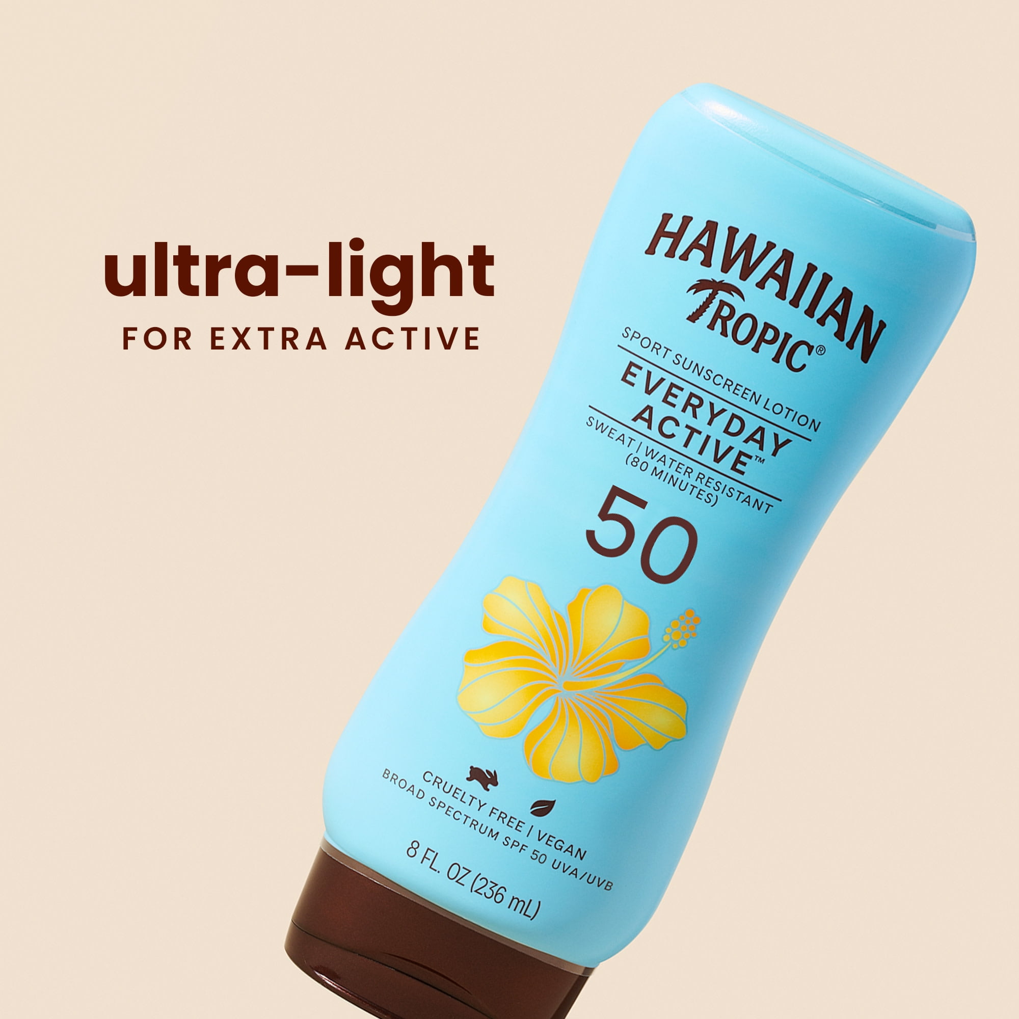 Hawaiian Tropic Everyday Active Sunscreen Lotion, SPF 50, Broad Spectrum UVA/UVB Protection (8 fl oz) dxc5i
