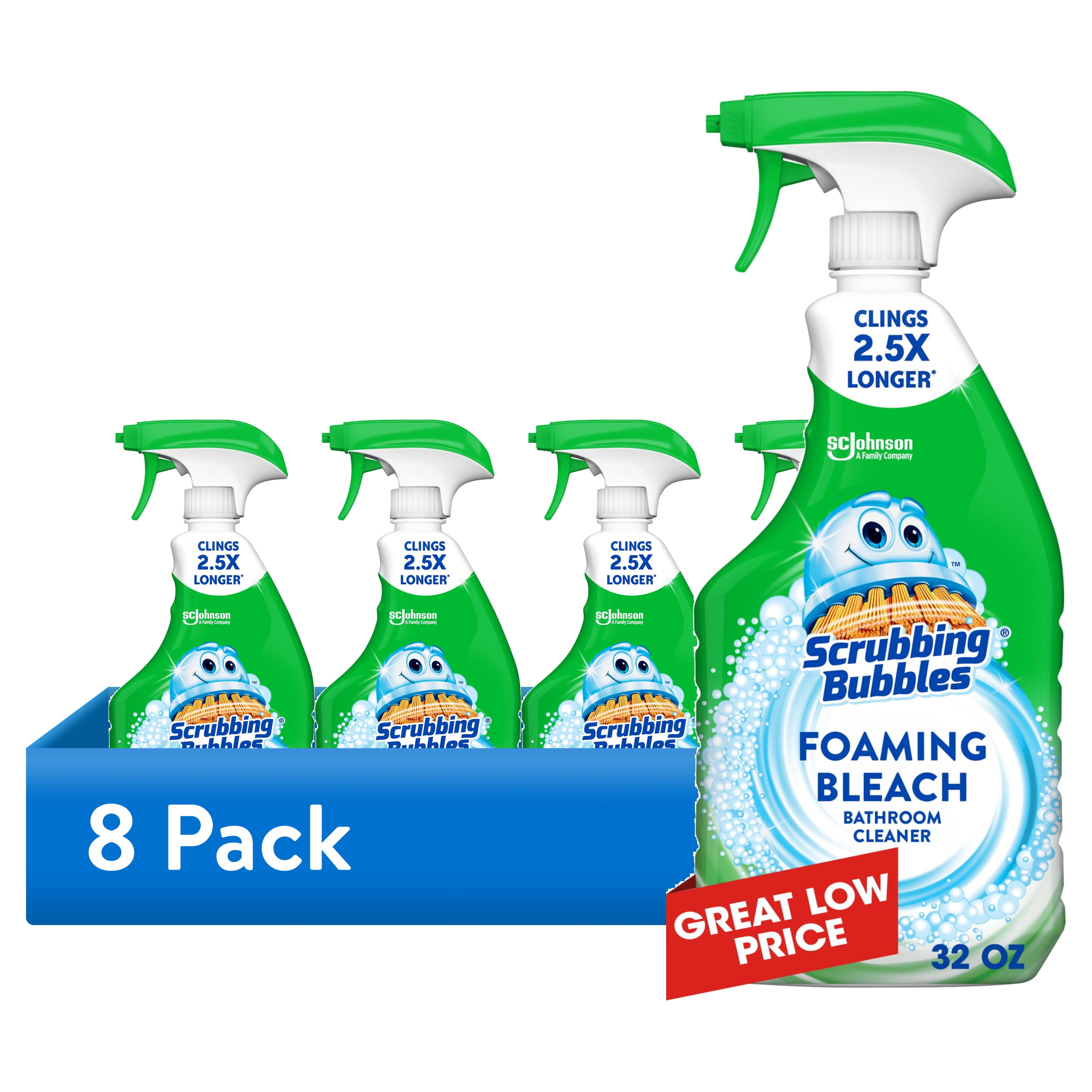 Scrubbing Bubbles Foaming Bleach Bathroom Cleaner, Deep Cleaning Power for Tile and Grout (Fresh Scent, 32 oz) ea3qs