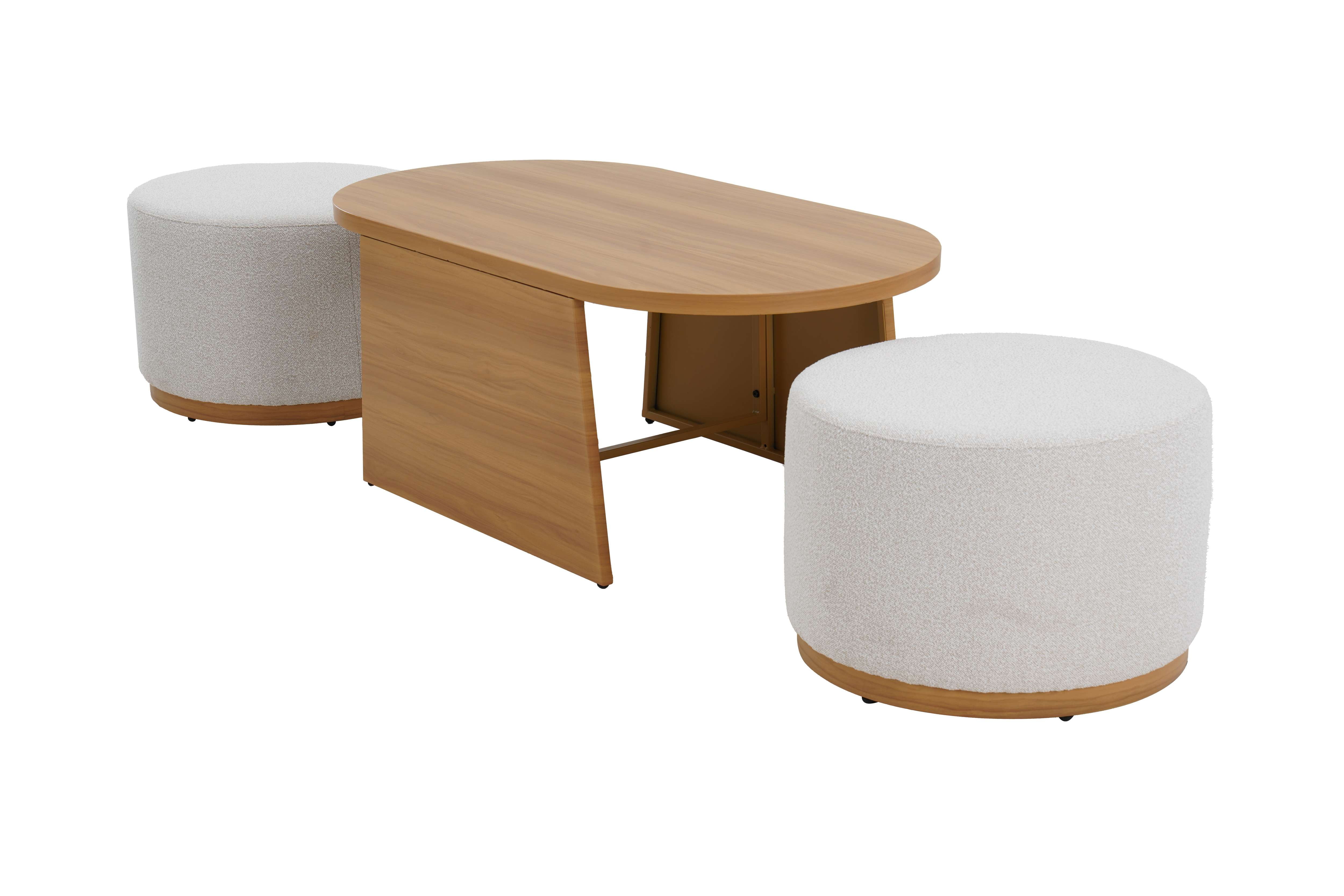Better Homes & Gardens Juliet Outdoor Sectional Set with Coffee Table and Ottomans (Beige, 7-Piece) aqfrc