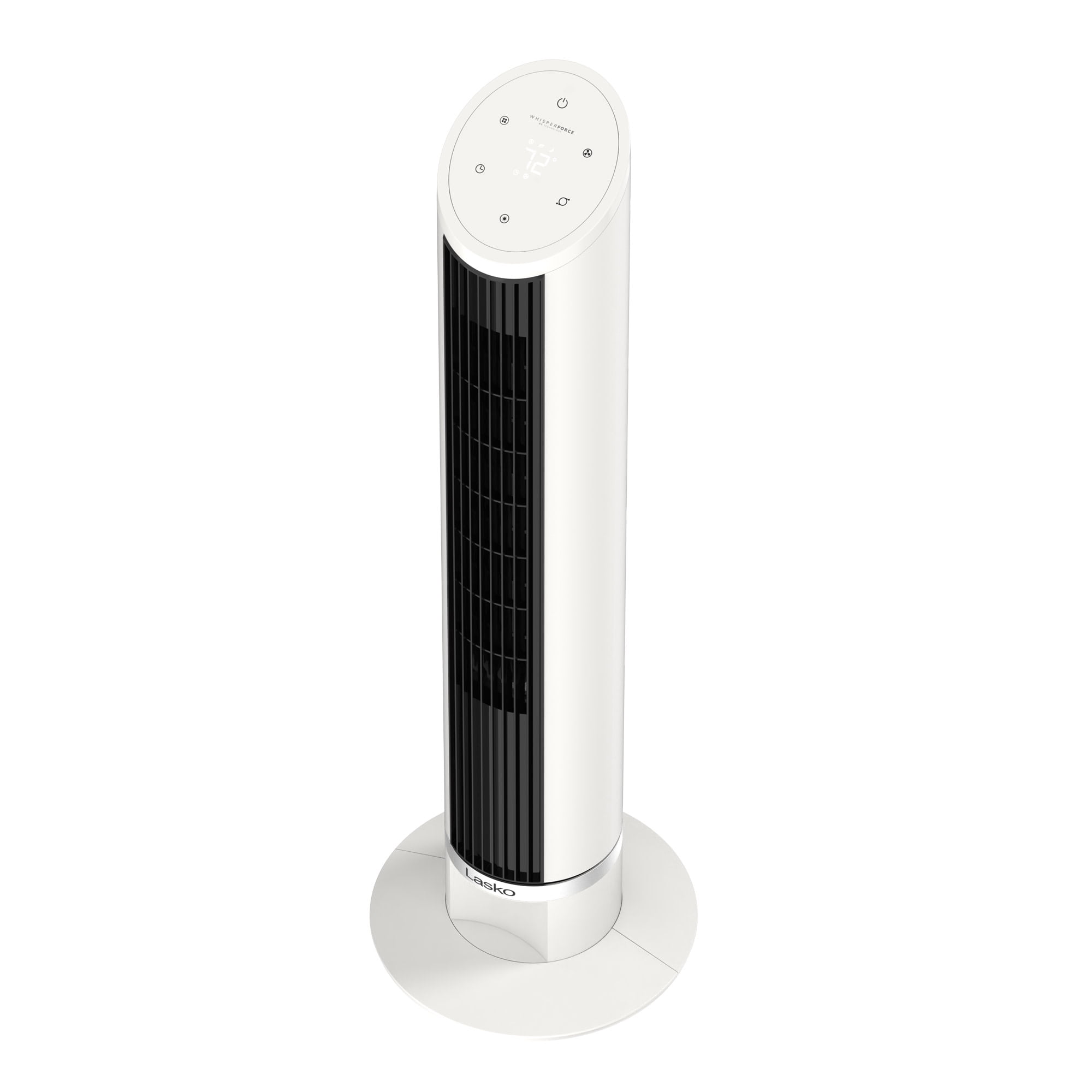 Lasko 36 in Quiet Oscillating Tower Fan with Remote Control and 12 Speeds (White, 36 in) 1fyqh