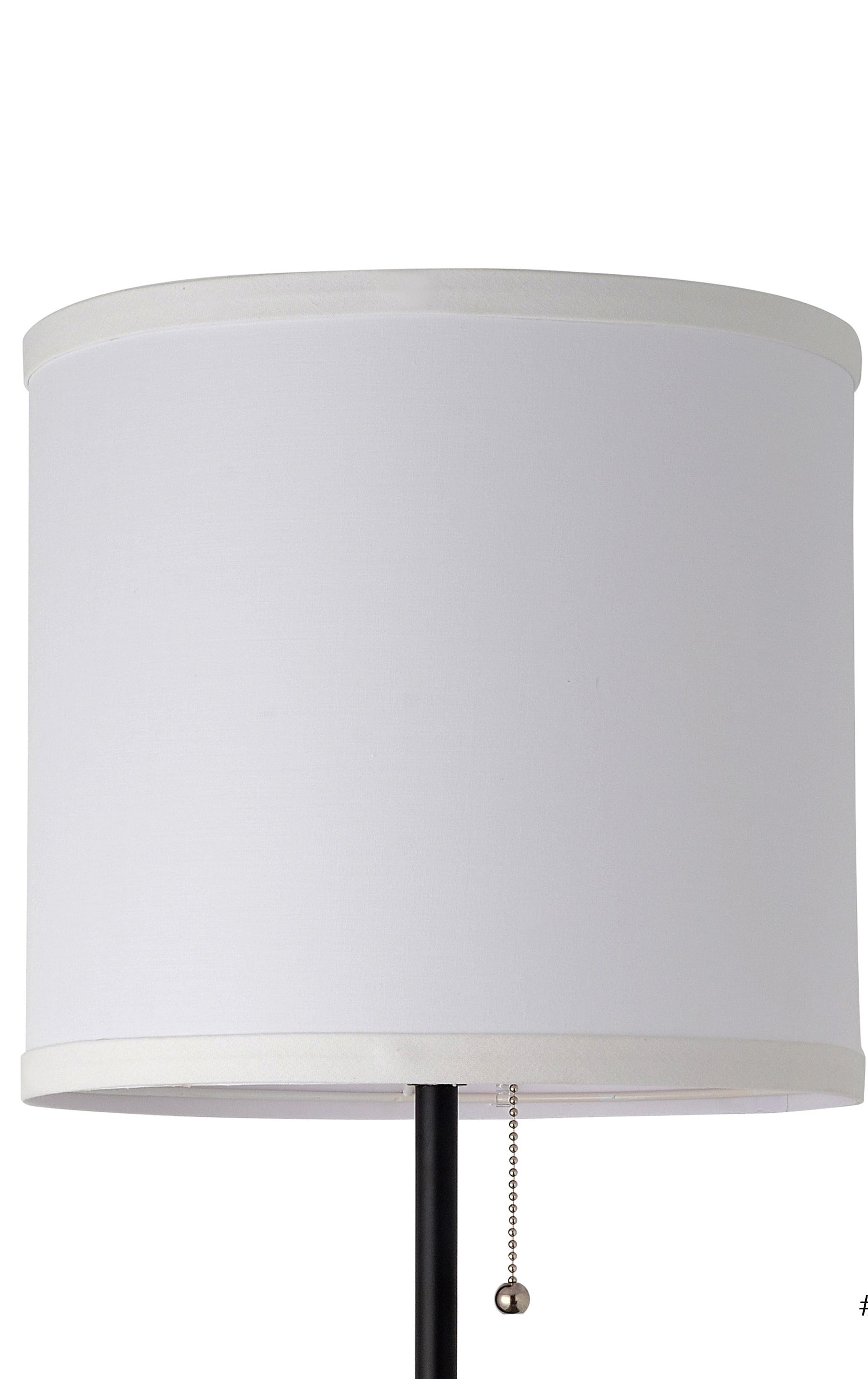 Mainstays Floor Lamp with Fabric Shade, Modern Minimalist Standing Light (Black, 56.5 in) bxnmm