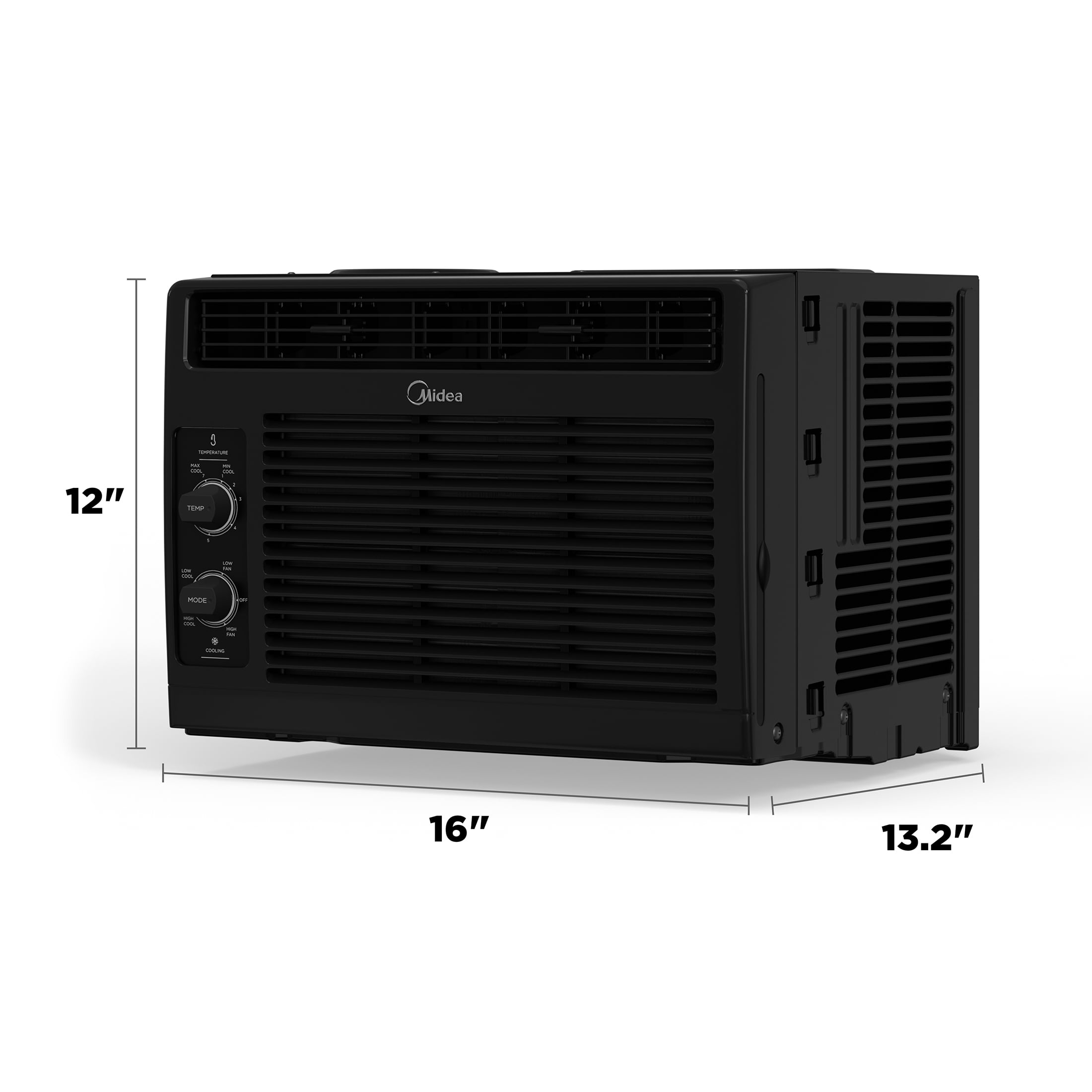 Midea 5,000 BTU Mechanical Window Air Conditioner for Small Rooms (Black, 150 sq ft) wly55