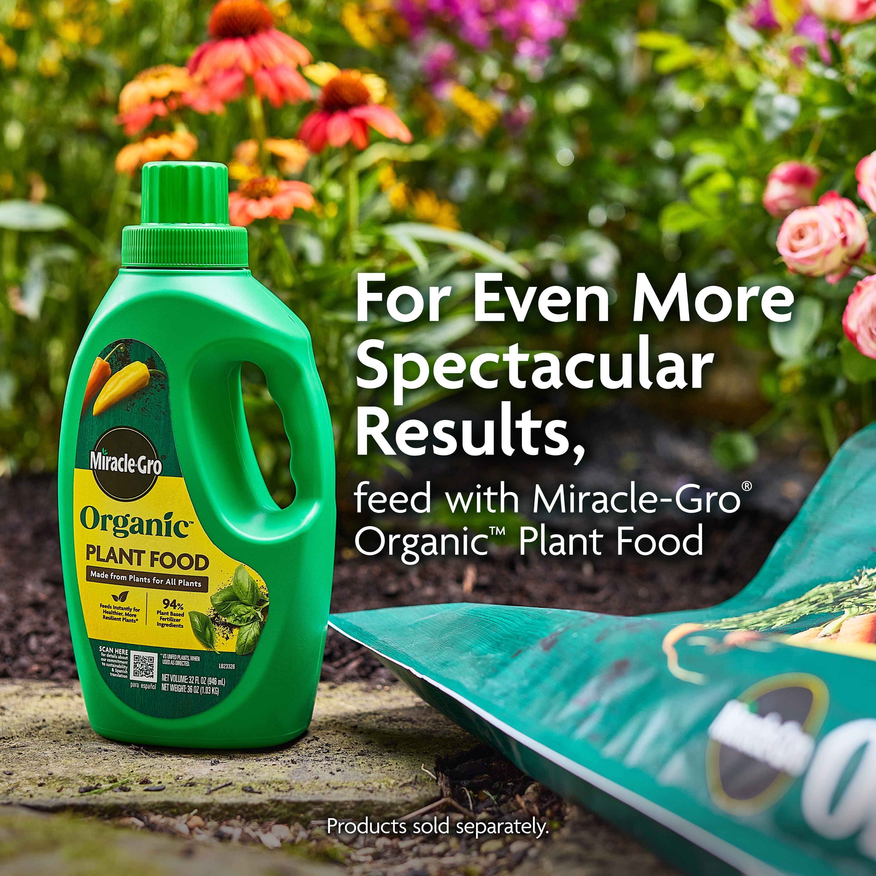 Miracle-Gro Organic Outdoor Potting Mix for Container Plants, Natural Fertilizer Enriched (25 qt) va4yy