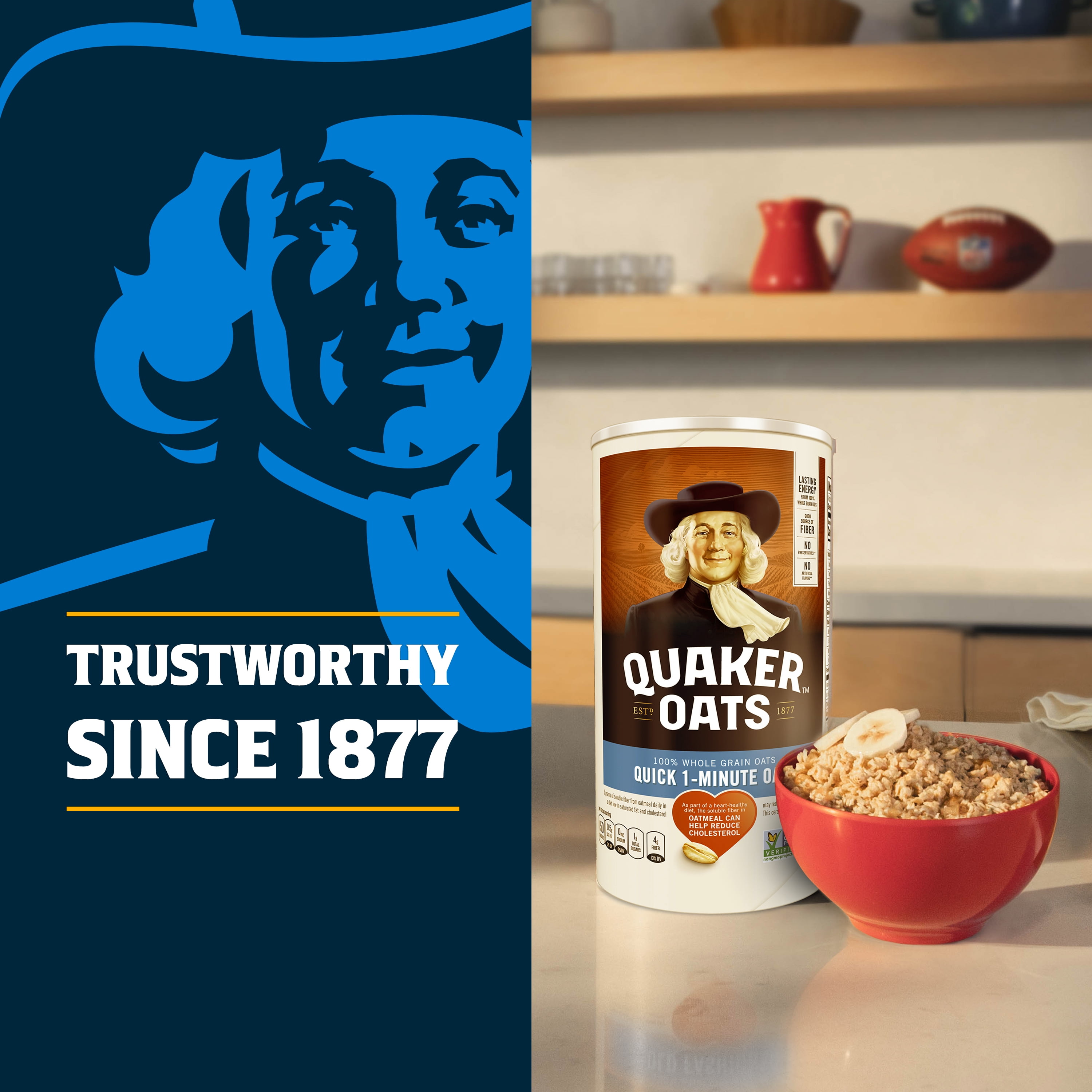Quaker Quick 1-Minute Oats Whole Grain Breakfast Cereal (42 oz) yceg7