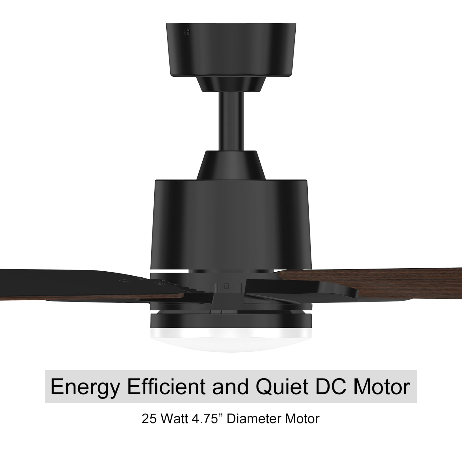Mainstays 52 in Ceiling Fan with LED Light and Remote Control (Black, 52 in) 9j74a - Image 7