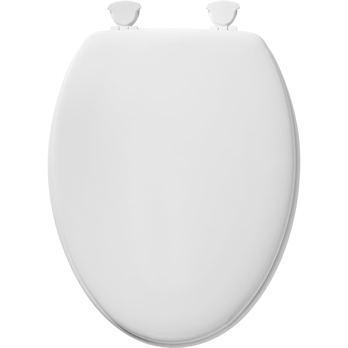Mayfair Lift-Off Elongated Enameled Wood Toilet Seat (White, 18.5 in) tqikq