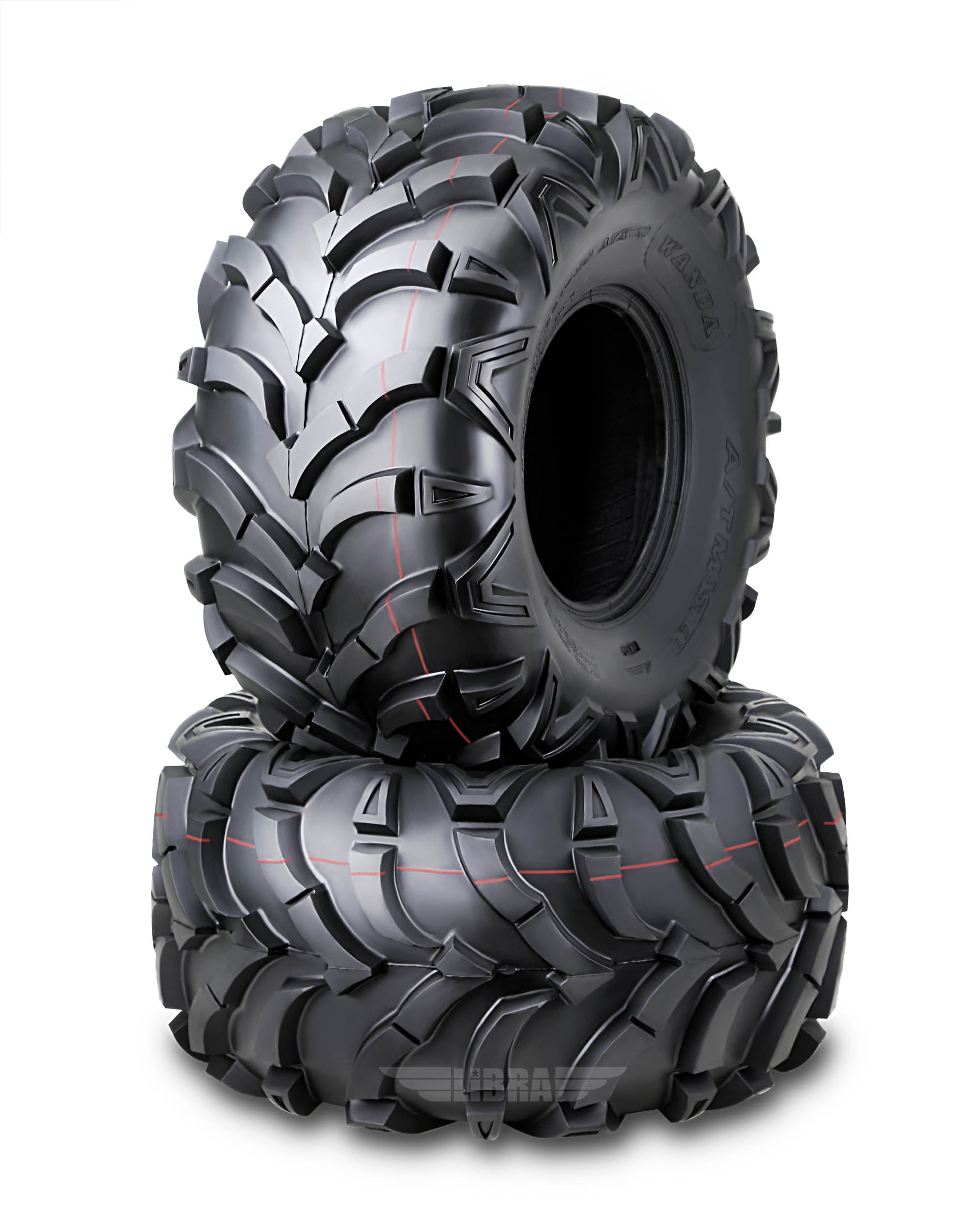 Wanda ATV/UTV Tires P341 All-Terrain Replacement Tires (25x12-10, Set of 2) bl1a5