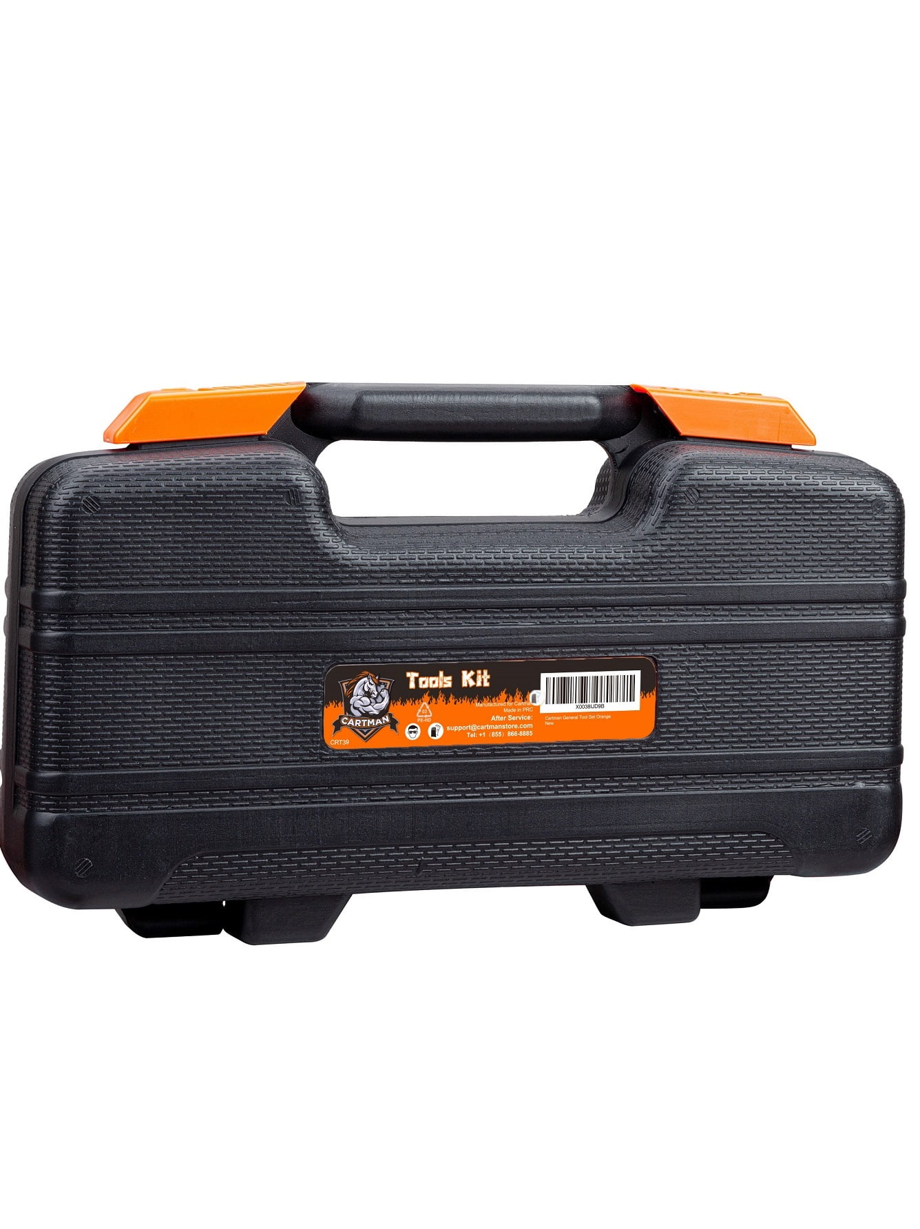 CARTMAN 39-Piece Household Hand Tool Set with Portable Storage Case (Orange, 39-Piece) f9moo