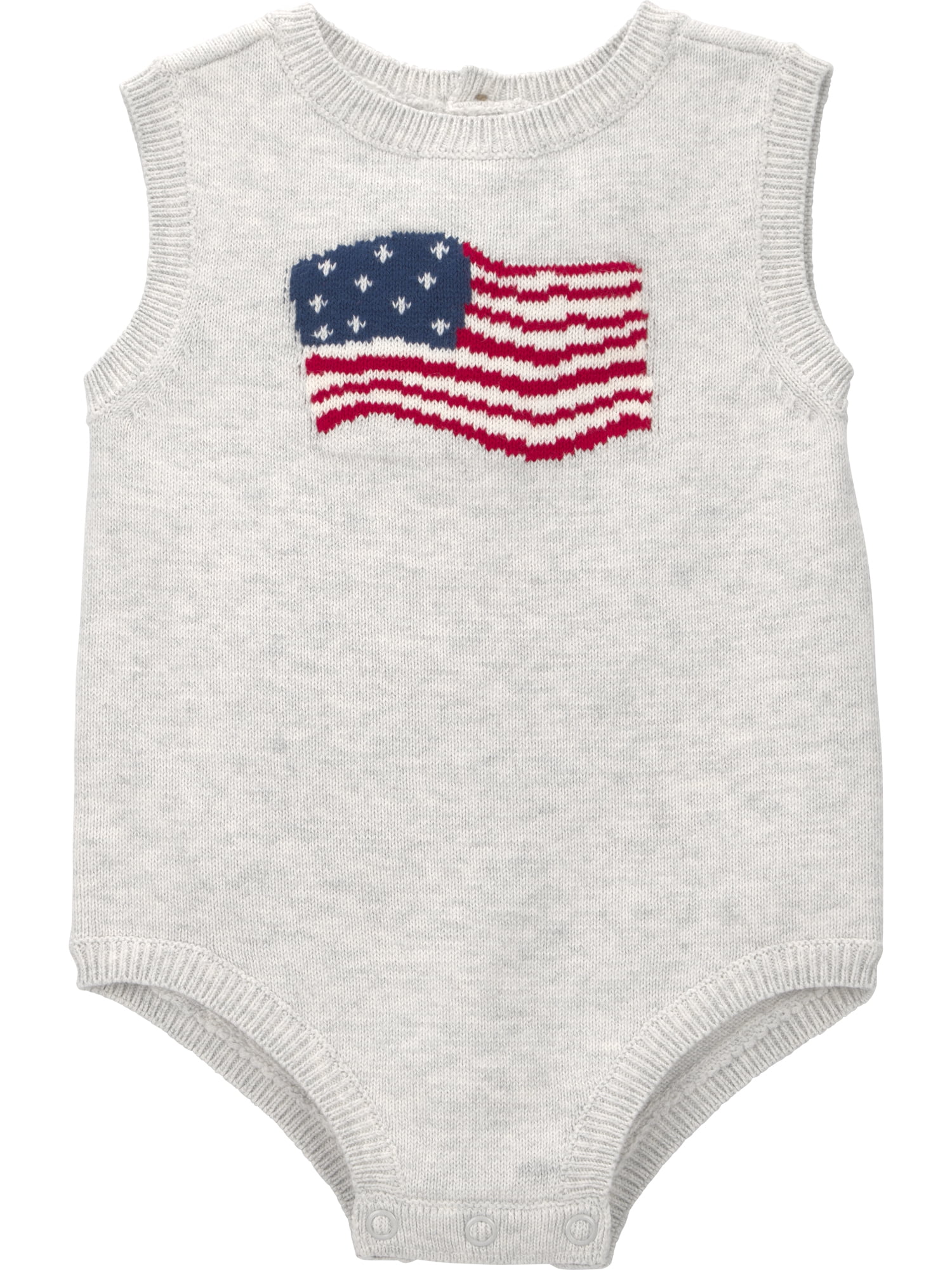 Carter's Child of Mine Baby Patriotic Bubble Bodysuit (Grey, 0-24 Months) l9rr9