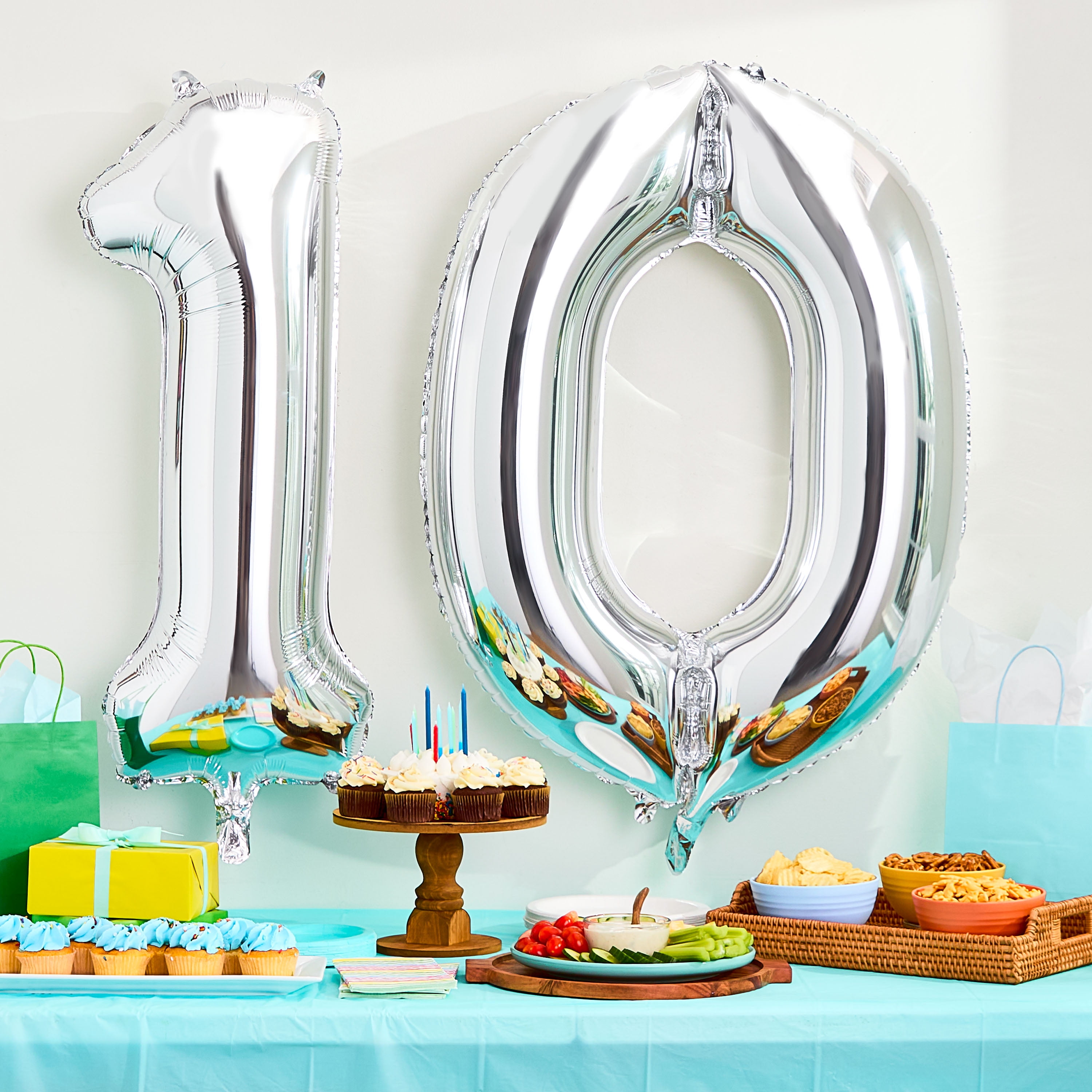 Way To Celebrate Number 1 Foil Balloon Party Decoration (Silver, 34 in) hhm6o
