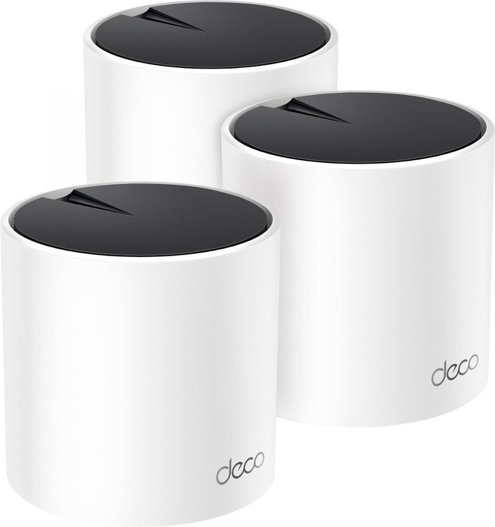 TP-Link Deco X25 AX1800 Whole Home Mesh Wi-Fi 6 System (White, 3-Pack) (Refurbished) 8hfzu