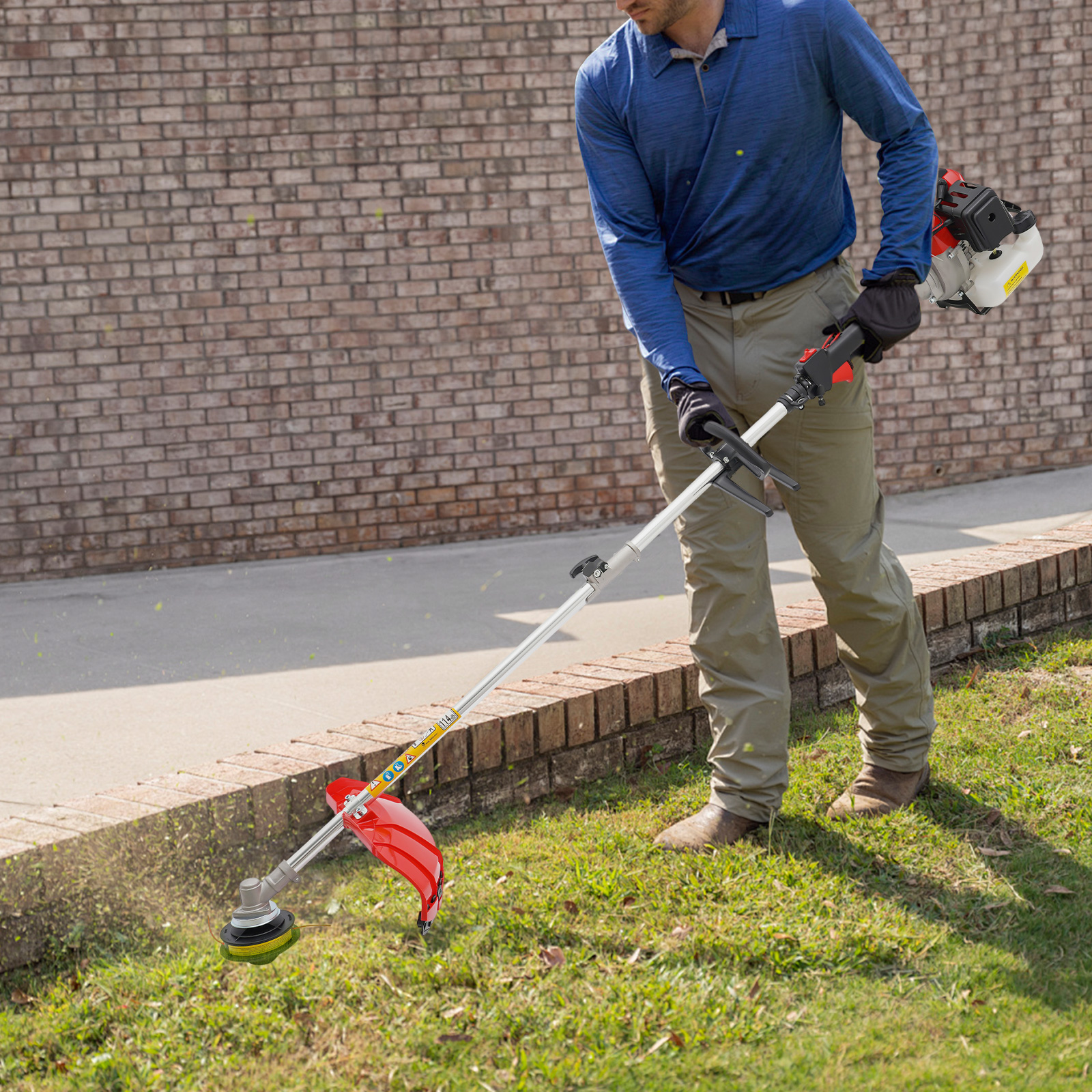 Peakora 52cc Gas Powered String Trimmer and Hedge Trimmer Multi-Tool System (Clear, 0.9qt) pu07p