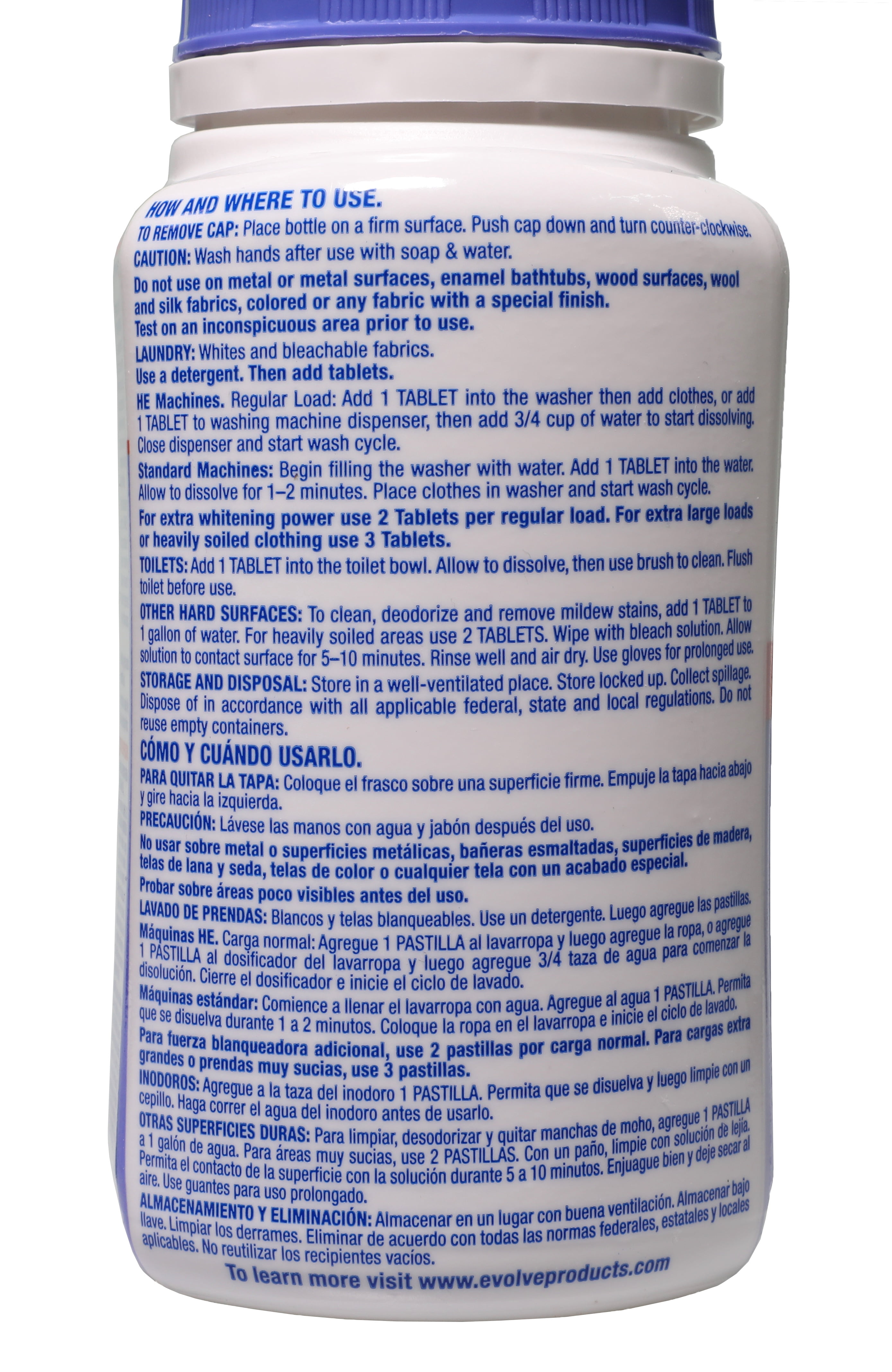 Evolve Concentrated Bleach Tablets, Summer Lavender Scent, Laundry & Surface Cleaner (64 Count) sk1ei