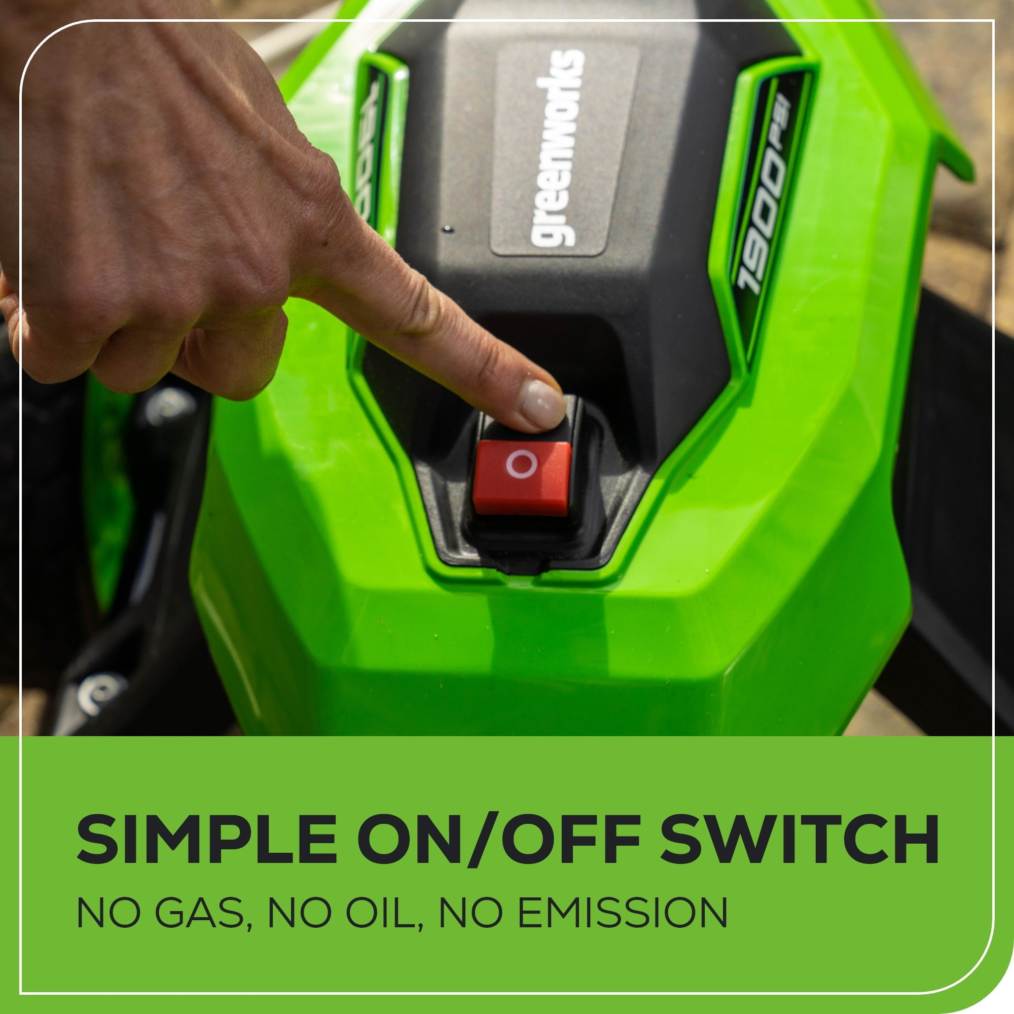 Greenworks 1900 PSI Electric Pressure Washer with 1.2 GPM Flow Rate and 4 Quick-Connect Nozzles (13 Amp) 518ae