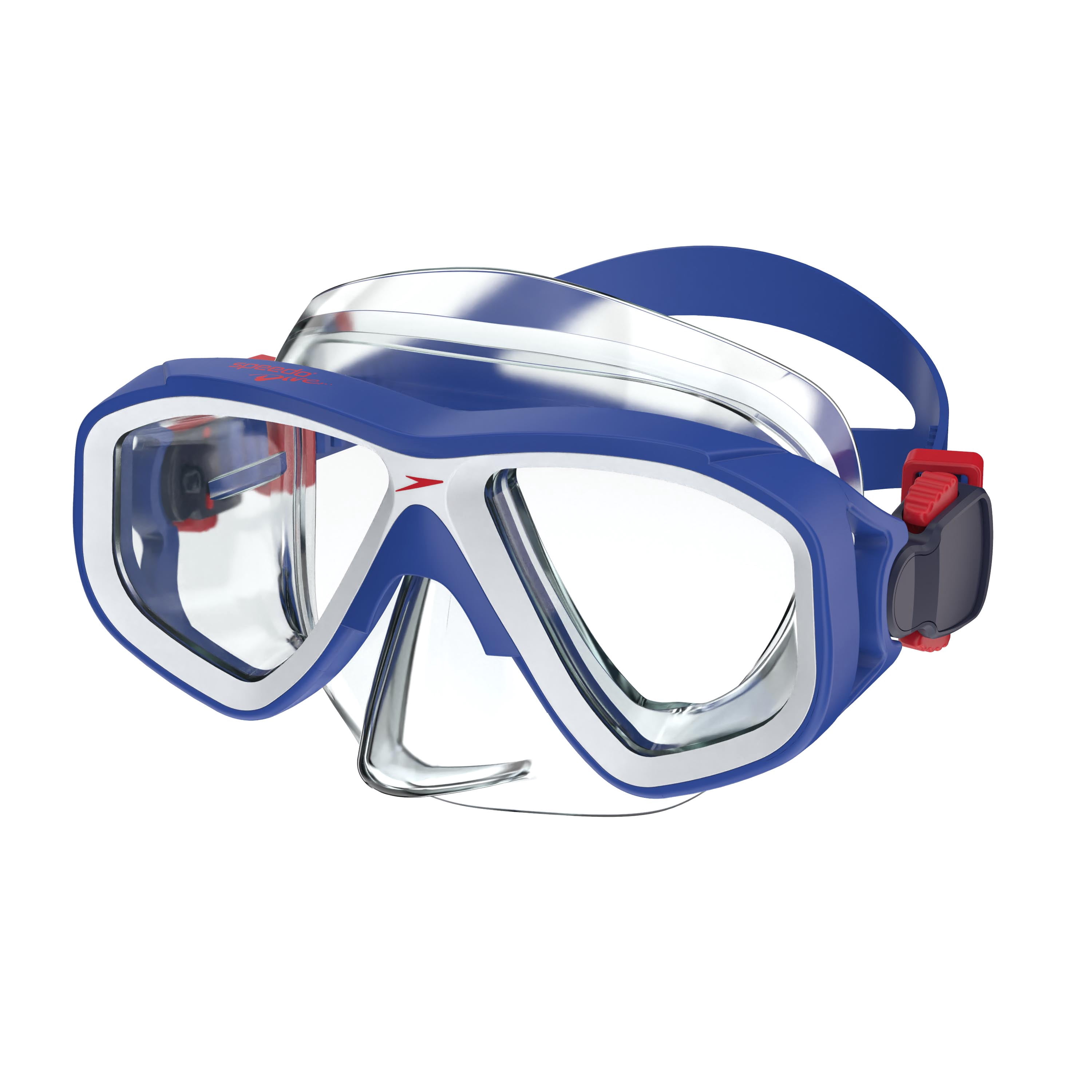 Speedo Kids Compass Swim Mask, Soft Fit with UV Protection, Anti-Fog Lens (Clear, 2 Pack) tzqsc