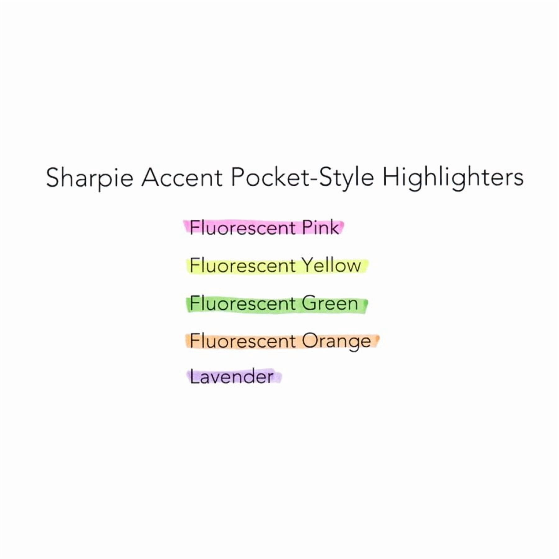 Sharpie Accent Pocket Highlighters, Chisel Tip, Quick-Drying Ink (Yellow, 6 Pack) k3fbe