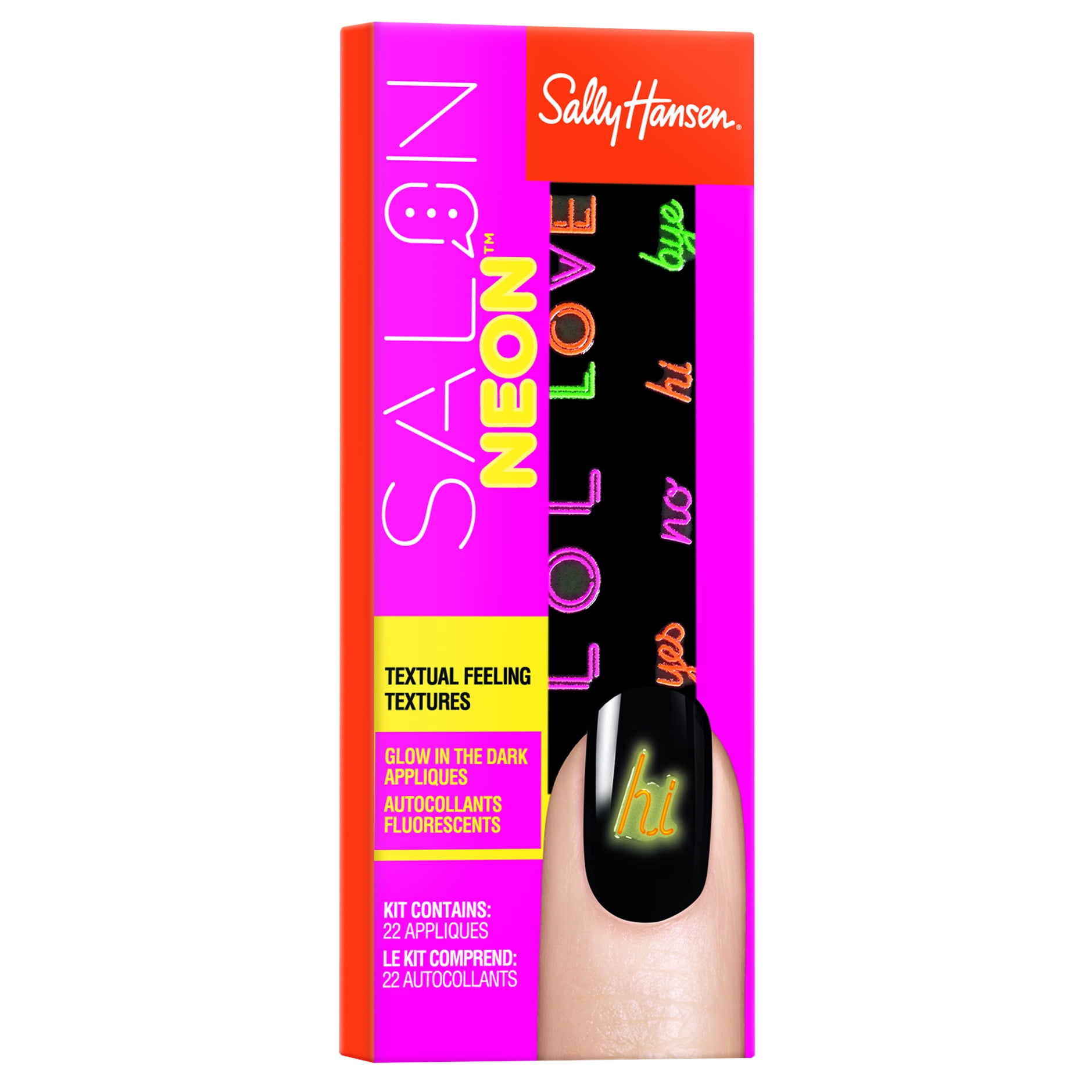 Sally Hansen Special Effects Neon 3D Nail Stickers (Multi-Color, 28 Count) lr826