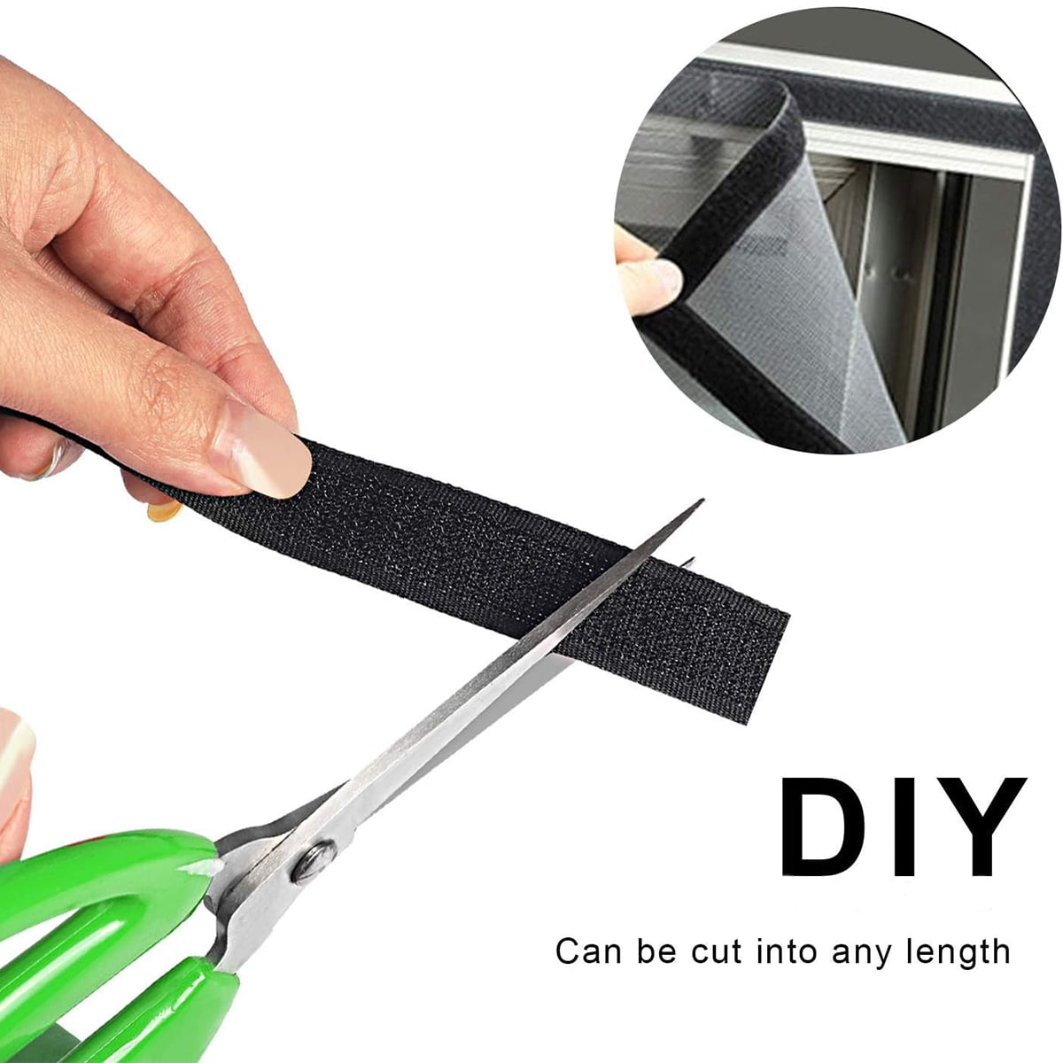 BTideas Hook and Loop Tape Self Adhesive, Heavy Duty Mounting Strips (Black, 26.24 ft x 0.78 in) q2z0v