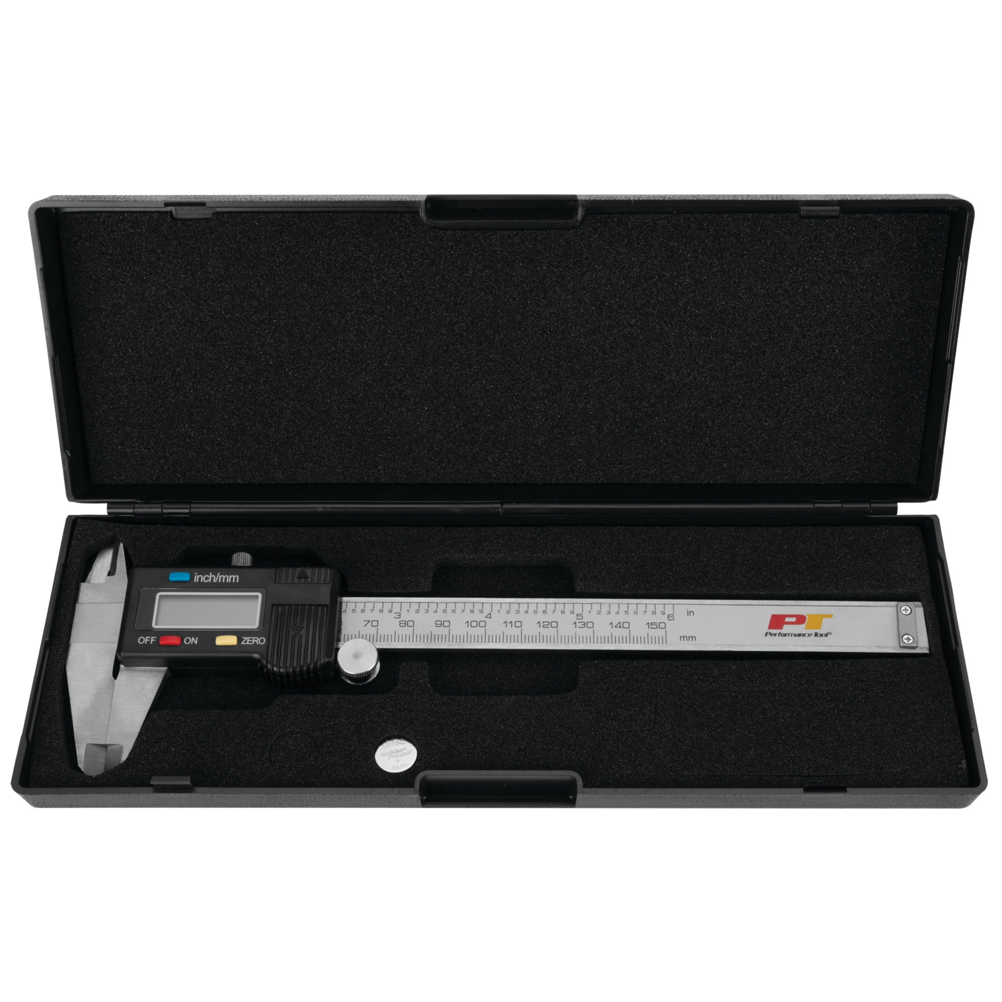 Performance Tool W80152 Electronic Digital Caliper with Extra Large LCD Screen (Silver, 6 in) 3enoa