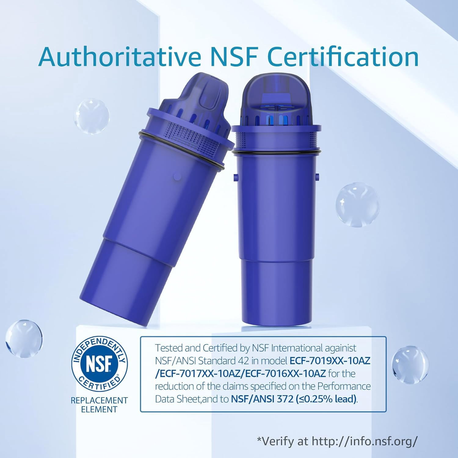 Aqua Crest CF10A Water Filter Replacement for Pur Pitcher Systems (3 Pack) hve1e