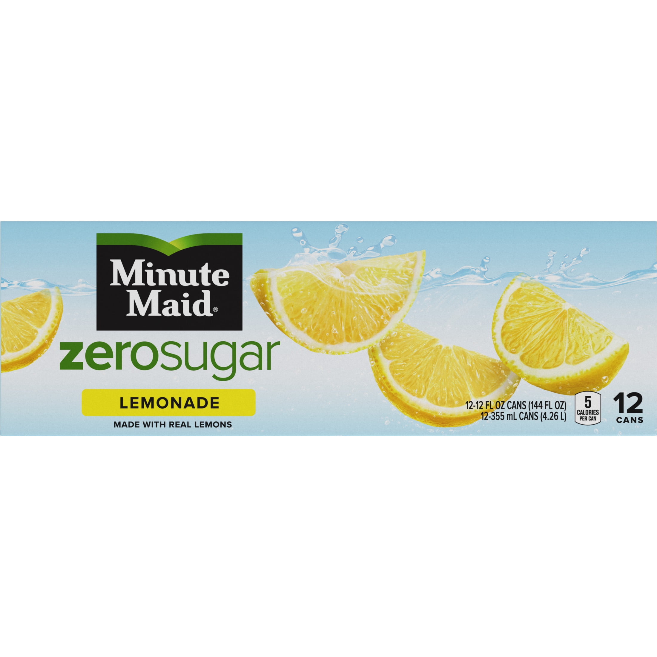 Minute Maid Zero Sugar Lemonade Refreshing Fruit Drink (12 fl oz, 12 Pack) hh0rk