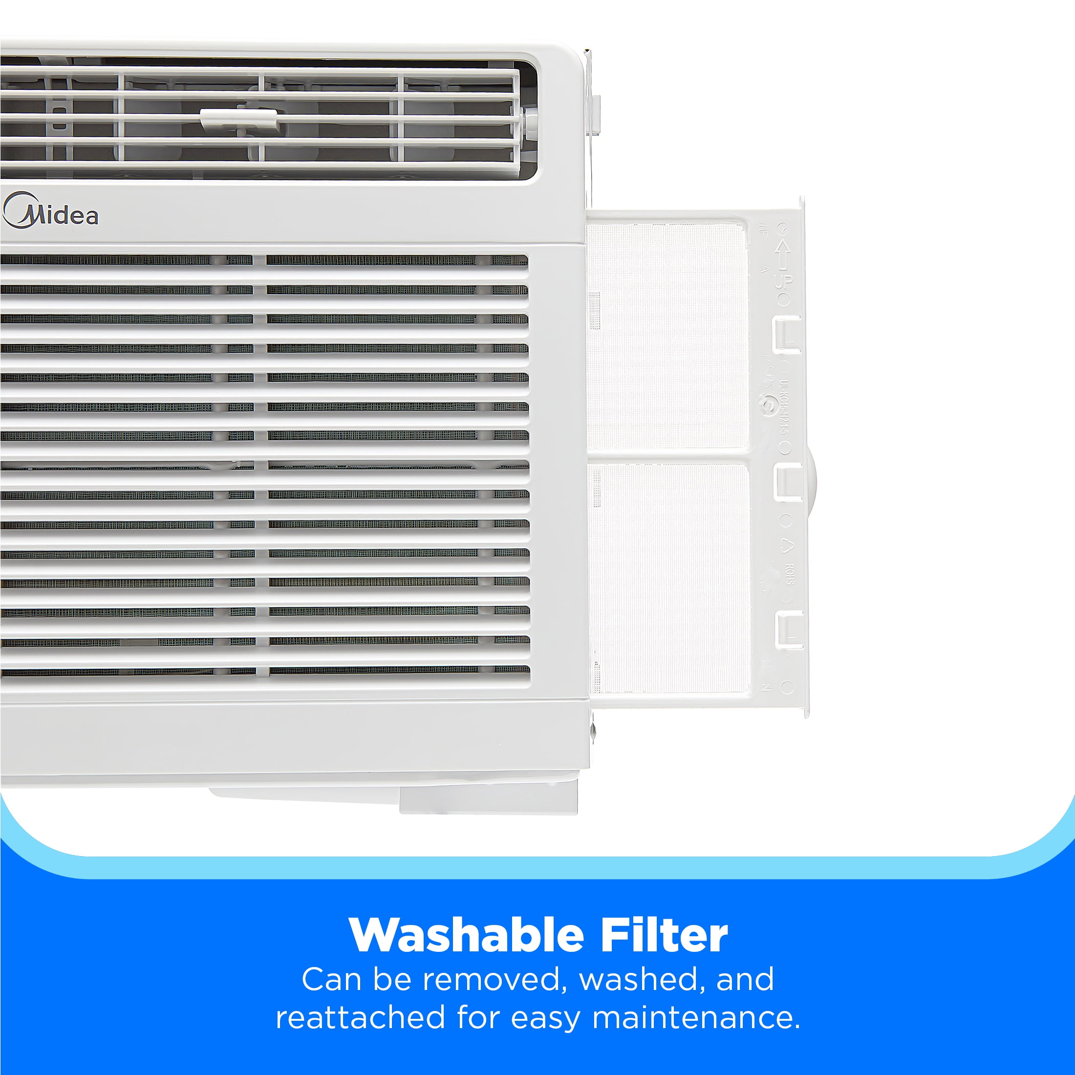 Midea 5,000 BTU Window Air Conditioner for Small Rooms (White, 150 sq ft) iooqr