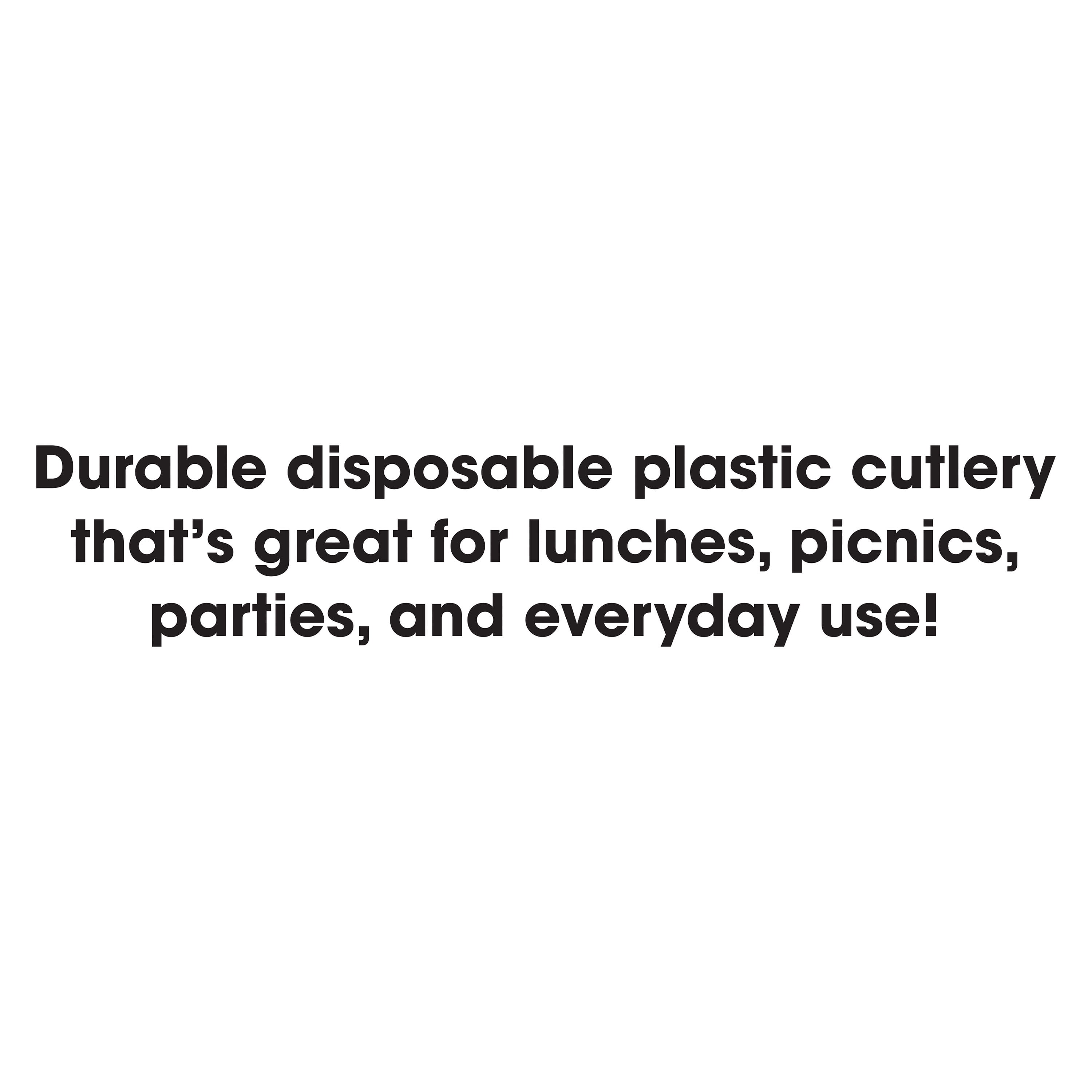 Great Value Disposable Plastic Spoons, Durable Cutlery for Parties and Events (White, 24 Count) ng15o