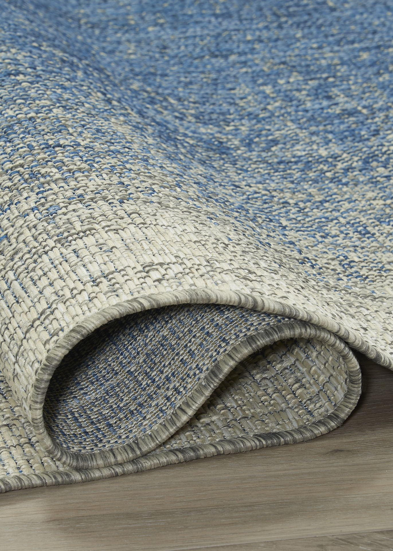 FH Home Dhruva Outdoor Rug Modern Ombre Stain Resistant Patio Area Rug (Blue, 4 ft x 6 ft) 4otf6