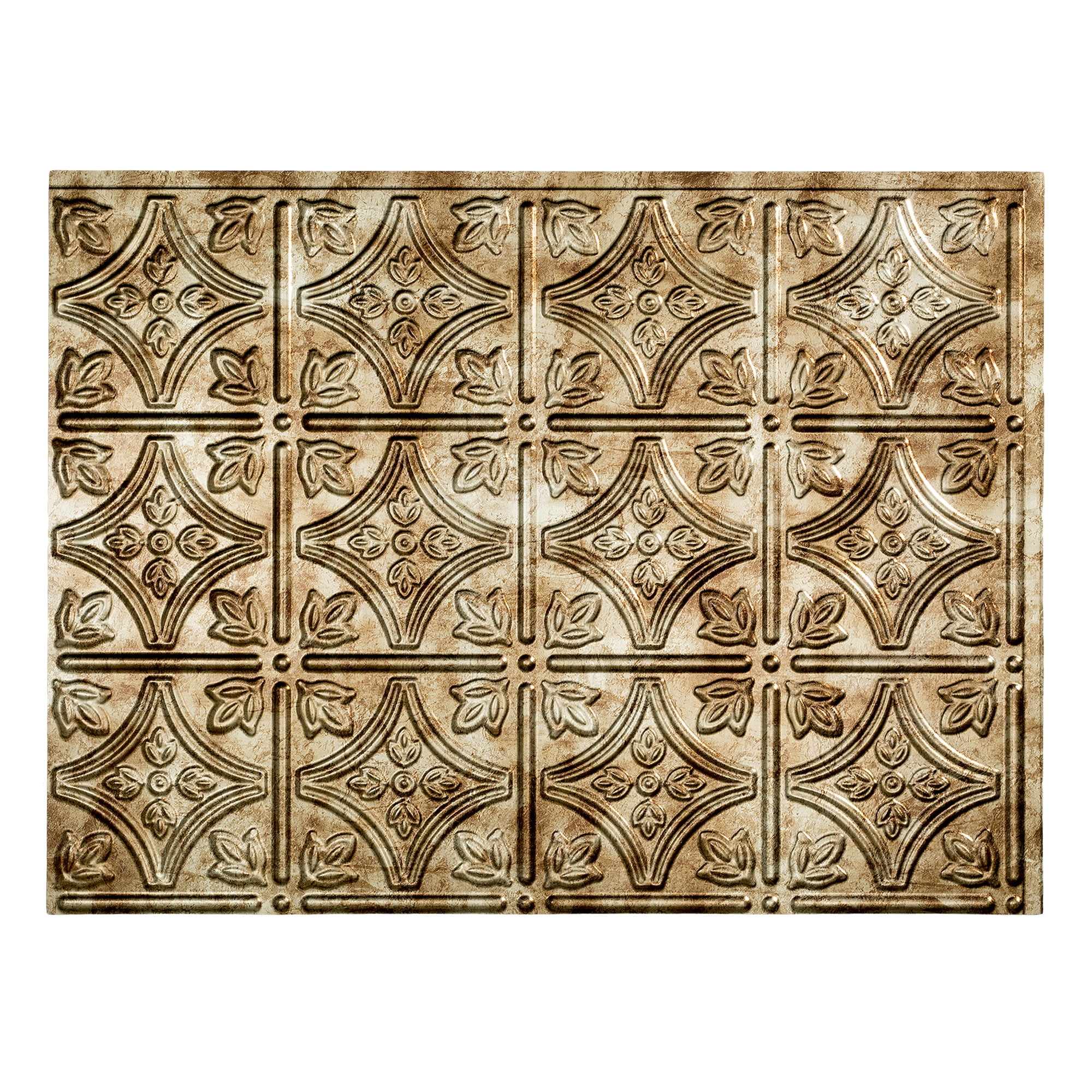 Fasade Traditional Decorative Vinyl Backsplash Panel (Bermuda Bronze, 18 in x 24 in) ia3kn