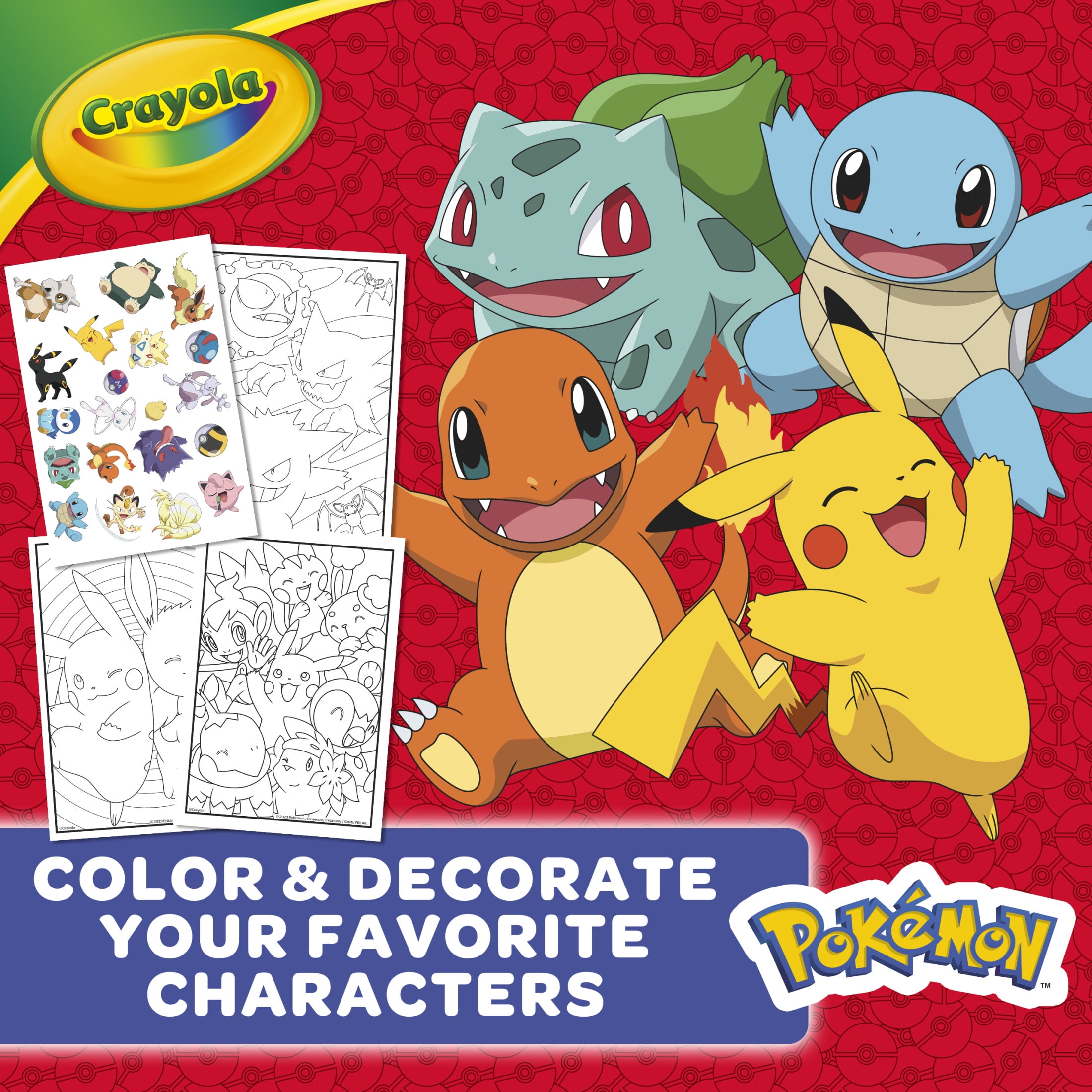 Crayola Pokemon Coloring Book with Stickers (96 Pages) l1pp0