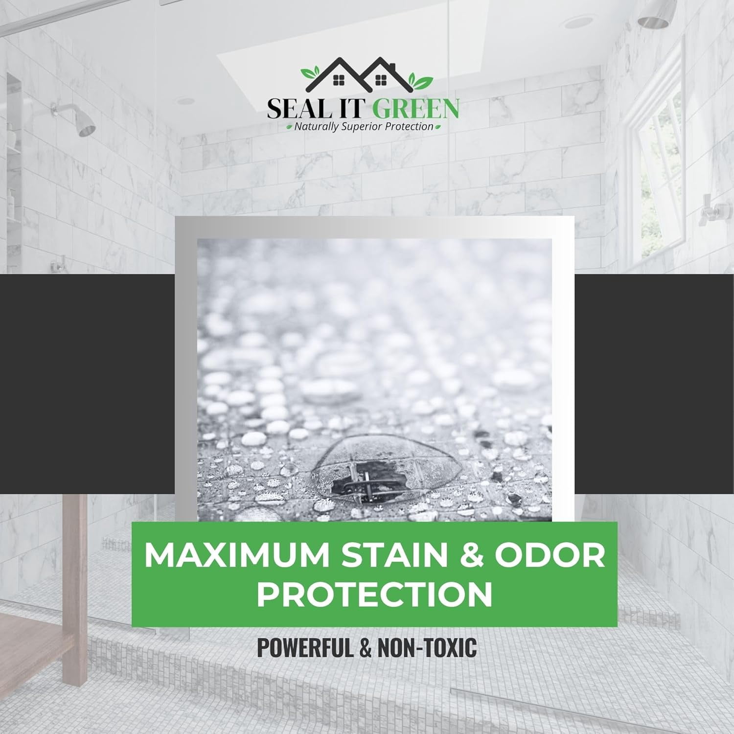 Seal It Green Grout, Granite, Stone, and Tile Sealer (Eco-Friendly, 32 fl oz) bkk4m