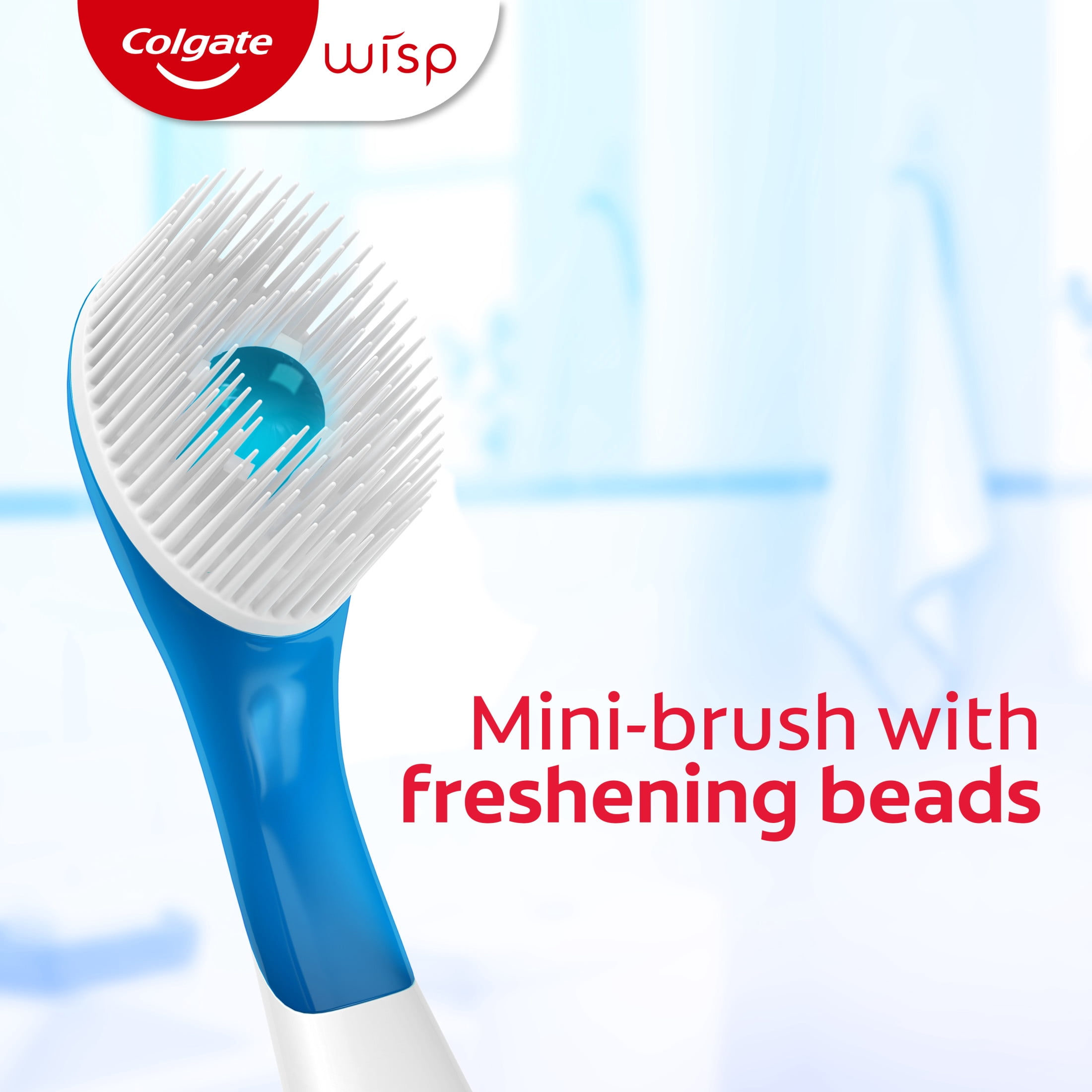 Colgate Max Fresh Wisp Disposable Travel Toothbrushes, Portable Mini Toothbrush with Peppermint Bead (24 Count) 99e02