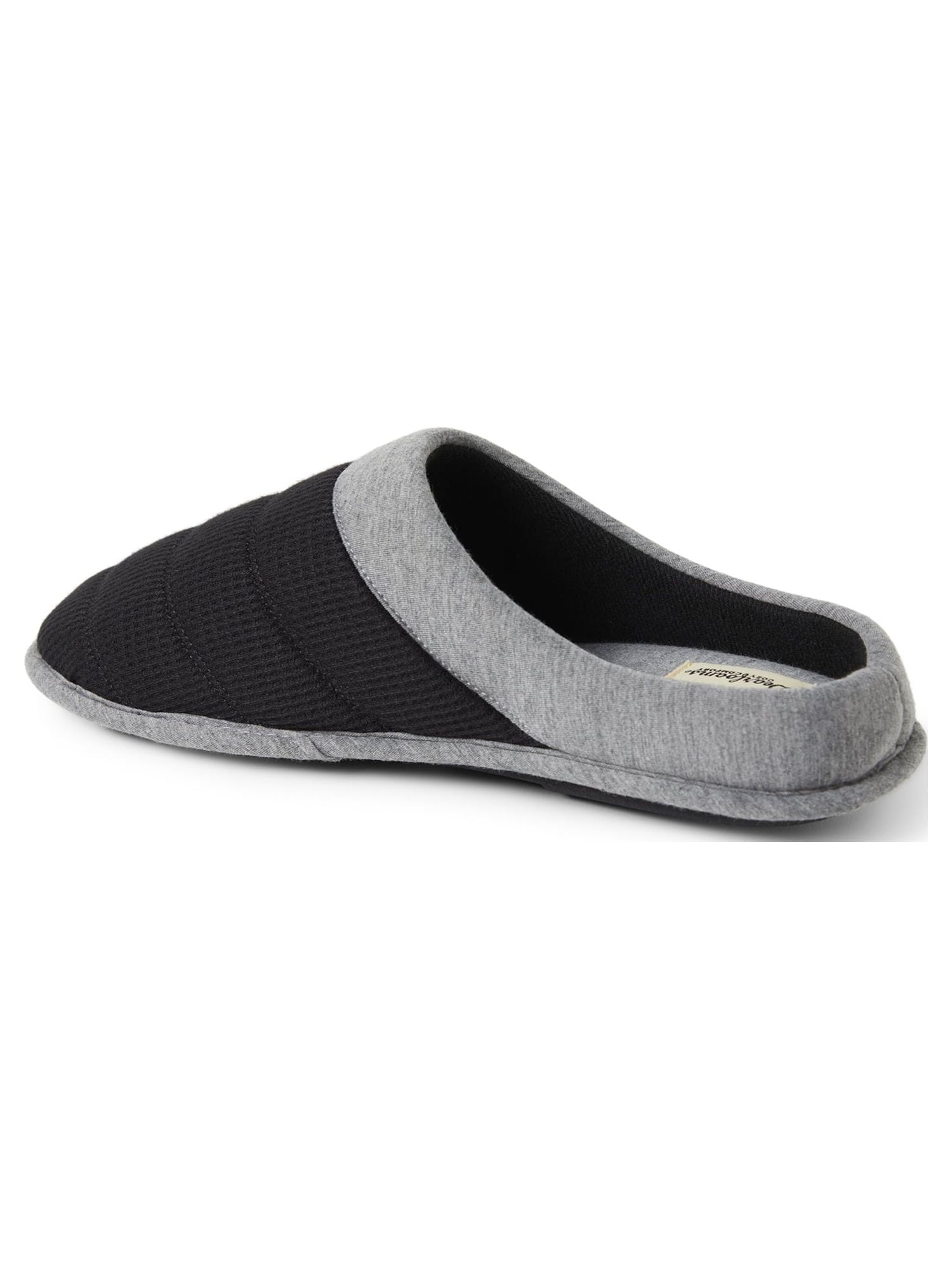 Dearfoams Cozy Comfort Men's Bound Knit Clog Slippers (Black, 10 US) 5xtuj