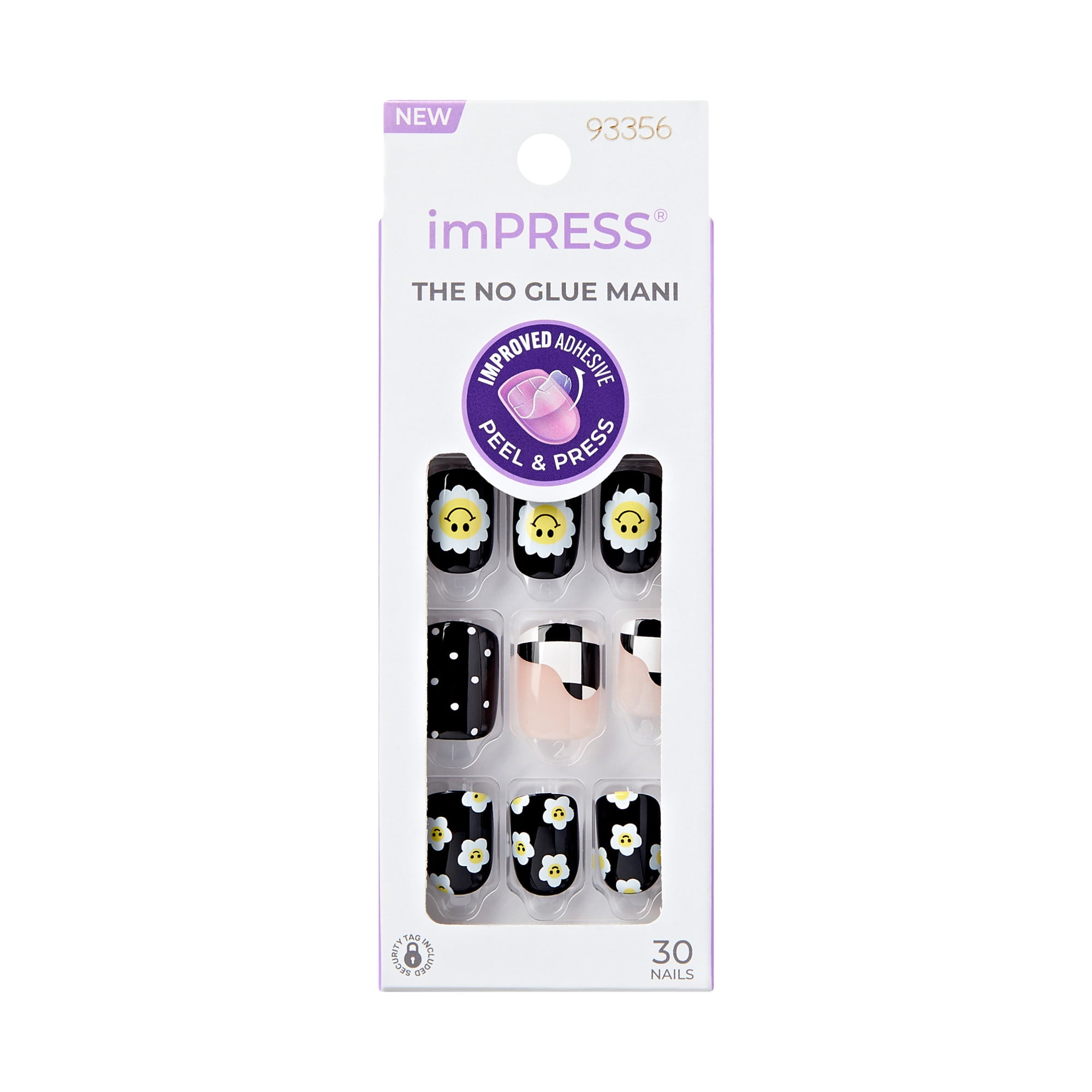 KISS imPRESS Press-On Manicure Nails (Pandora, Short Squoval, 30 Count) 3il4j