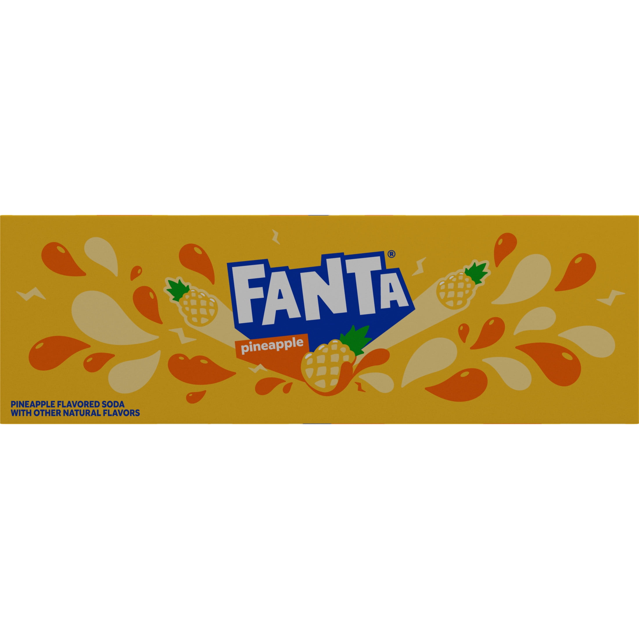 Fanta Pineapple Soda Pop Refreshing Fruit Flavored Soft Drink (Yellow, 12 fl oz, 12 Pack) 2o9fk