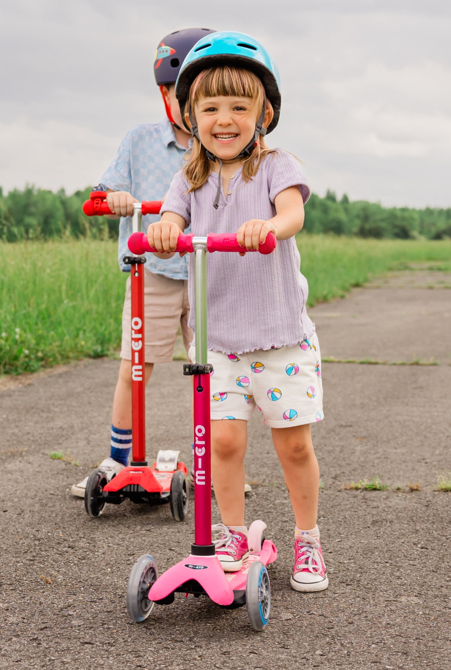 Micro Kickboard Mini Scooter Adjustable Handlebar Lightweight Design (Blue) 6zp3a