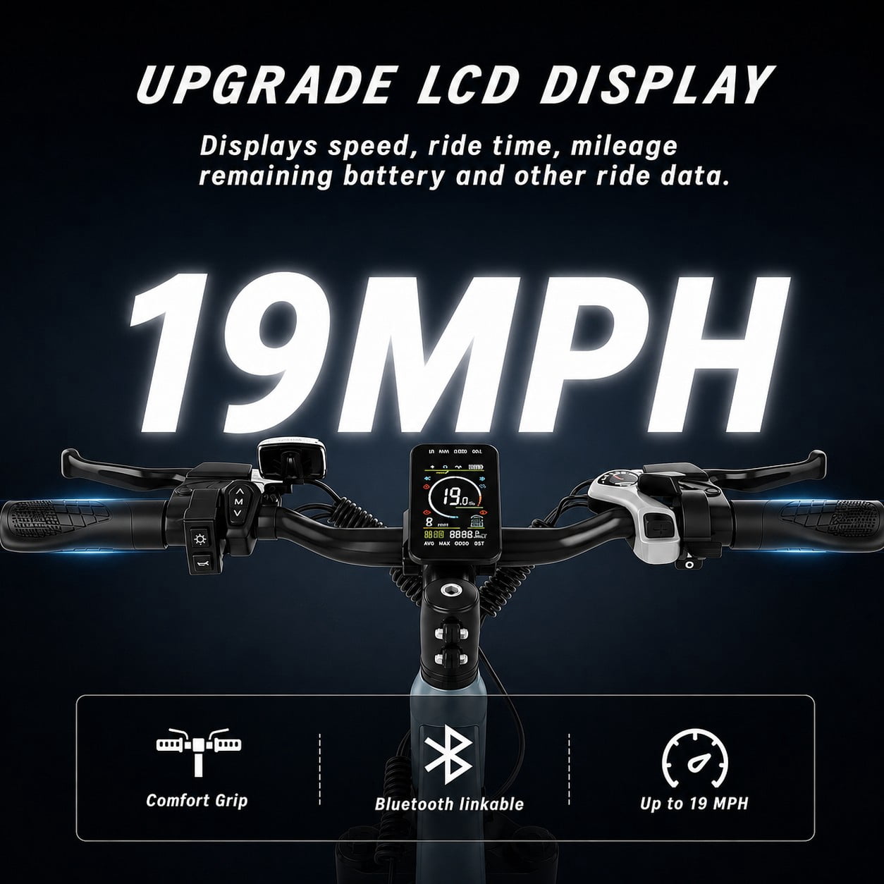 Joyhis Electric Bike for Adults, 350W Motor 26 in Wheel, 19 MPH E-Bike with Removable Battery (Black, 26 in) wvk76