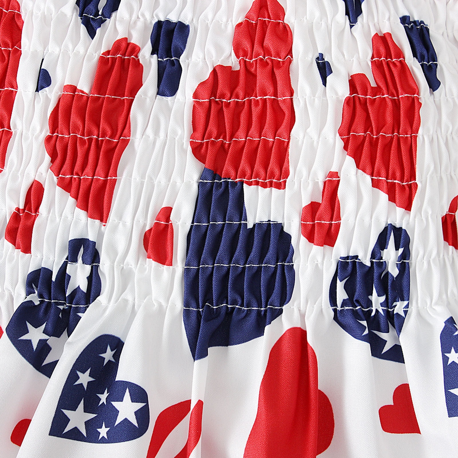 OAVQHLG3B Girls American Flag Patriotic Sundress Sleeveless Summer Beach Dress (Red White and Blue, 1-6 Years) urx85