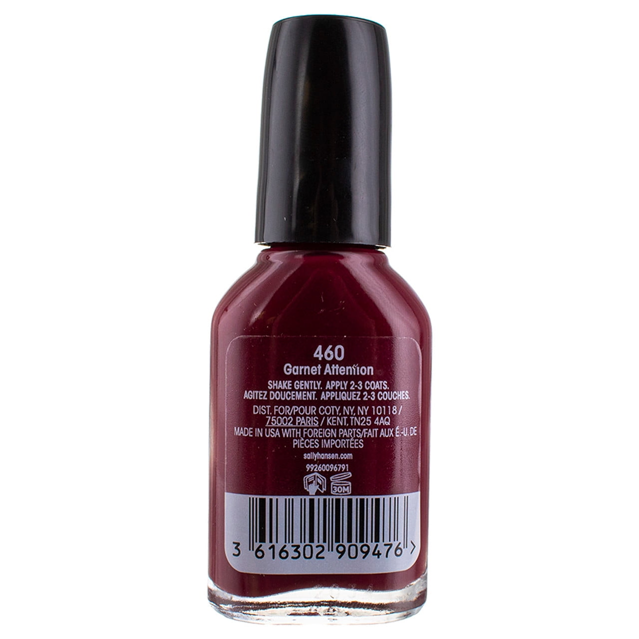 Sally Hansen Hard as Nails Nail Polish, Long-lasting Chip-resistant Formula (Garnet Attention, 0.45 fl oz) qrqbe