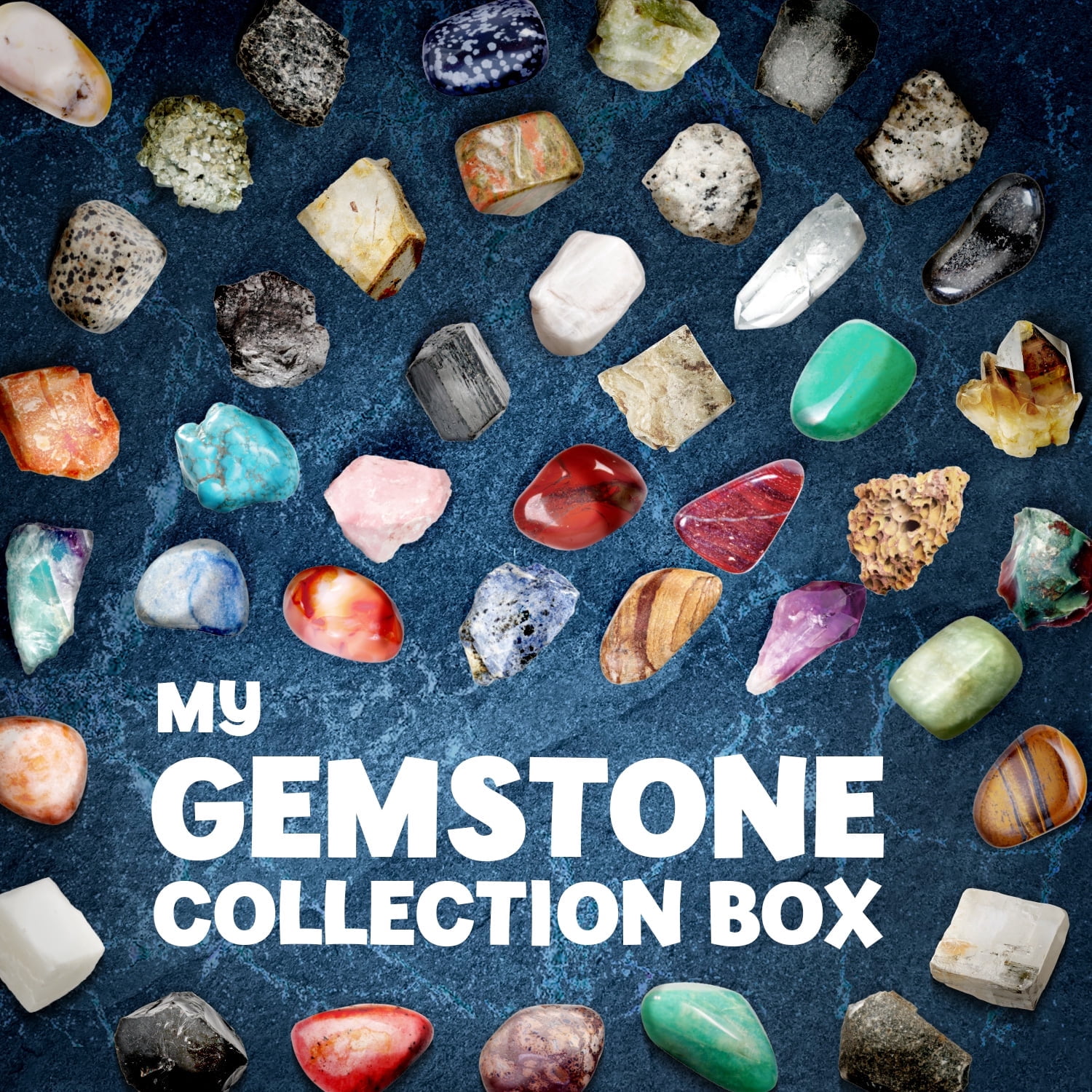 Piano Potato Rock and Mineral Collection Kit, Educational Geology Science Set for Kids (48 Pieces) ndci3