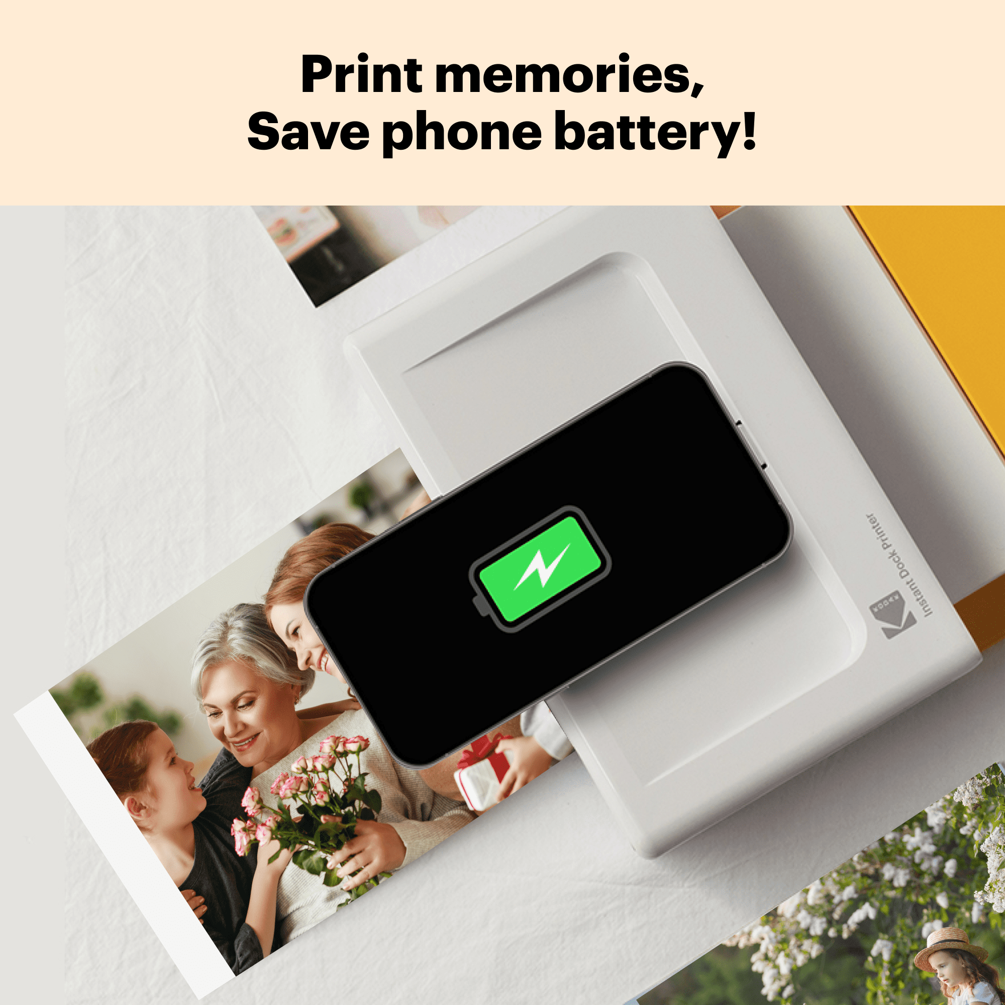 Kodak Dock Plus 4PASS Instant Photo Printer (Yellow, 4x6 in, 10 Sheets) 7eadb