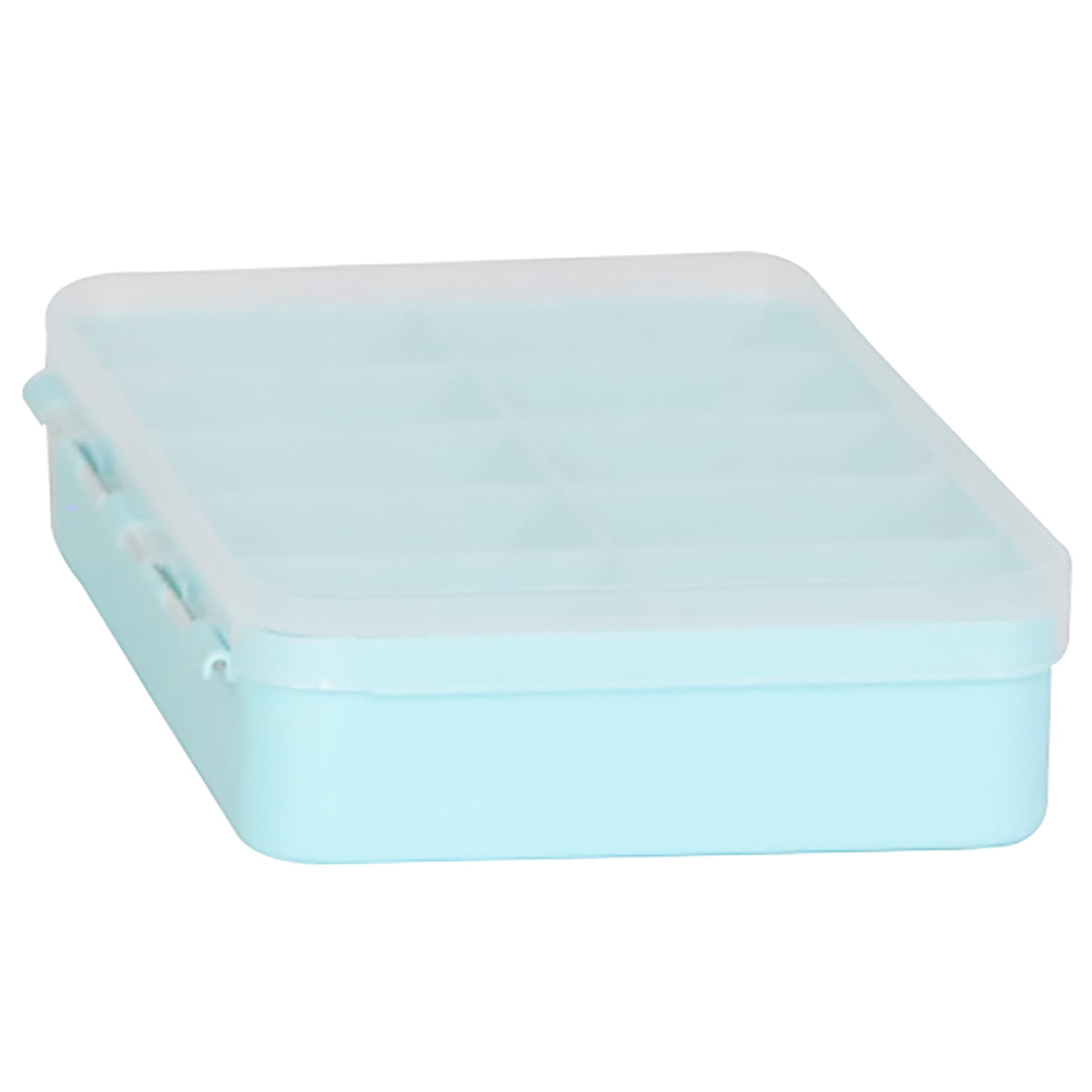 Everything Mary 10 Compartment Plastic Bead Storage Box, Craft Organizer for Jewelry and Beads (Teal, 2 Pack) 7hzke