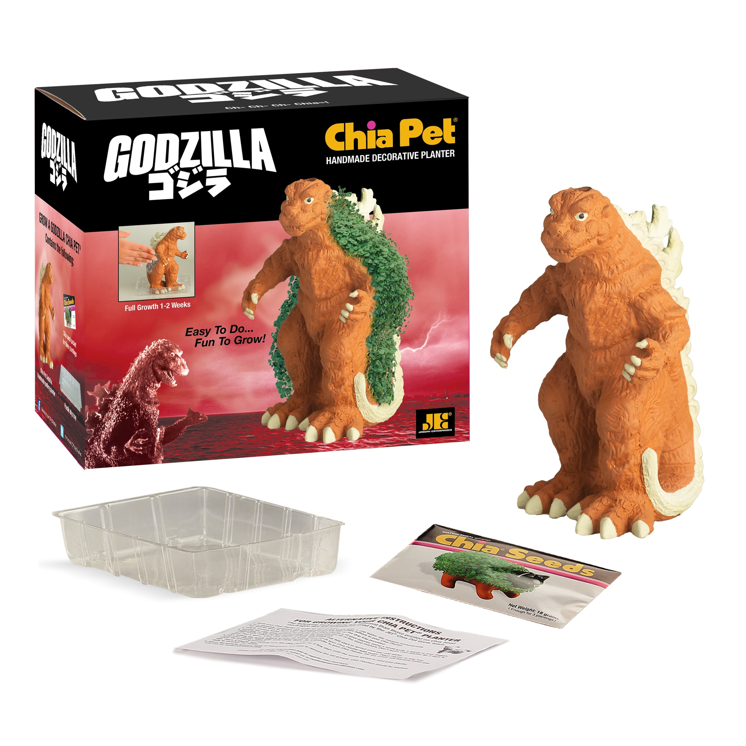 Chia Pet Godzilla Handmade Decorative Planter (1 Set) 74u3r